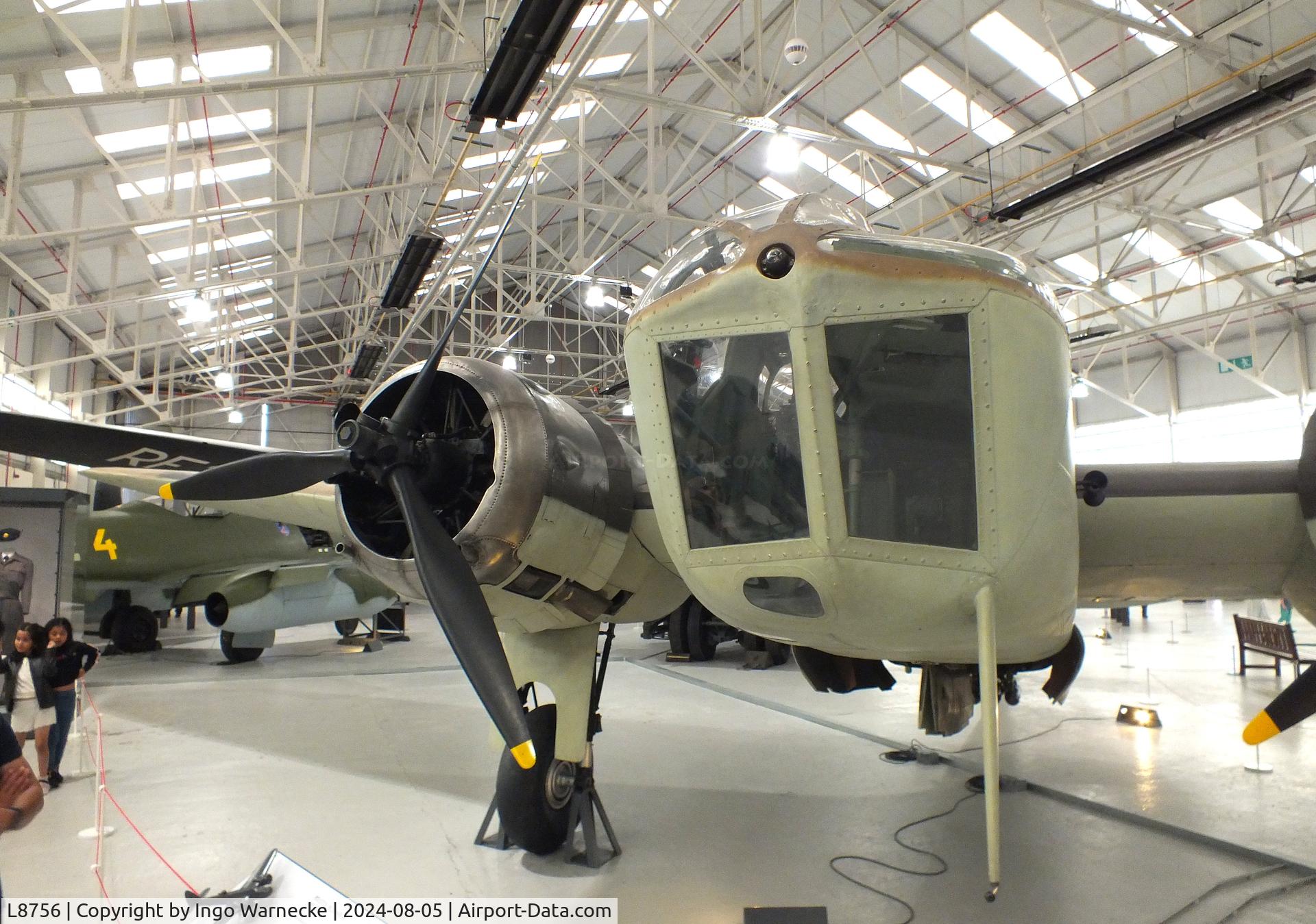 L8756, Bristol 149 Bolingbroke Mk.IVT C/N Not found L8756, Fairchild (Canada) Bolingbroke Mk IVT (restored to represent Bristol Blenheim IV 