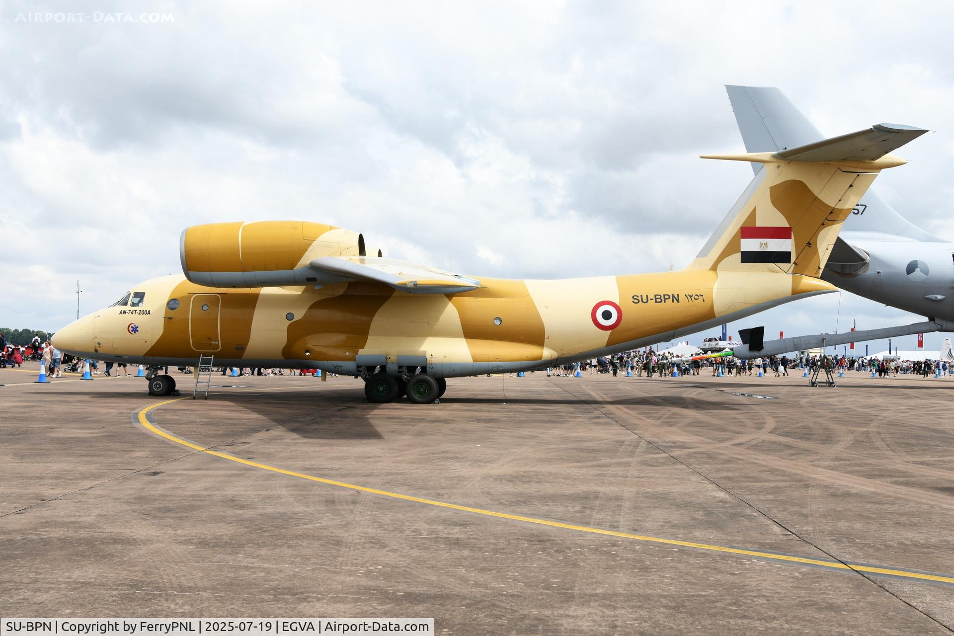SU-BPN, 2009 Antonov An-74-TK-200 C/N 36547098979, Egyptian Air Force AN74 on the tarmac in Fairford, UK.