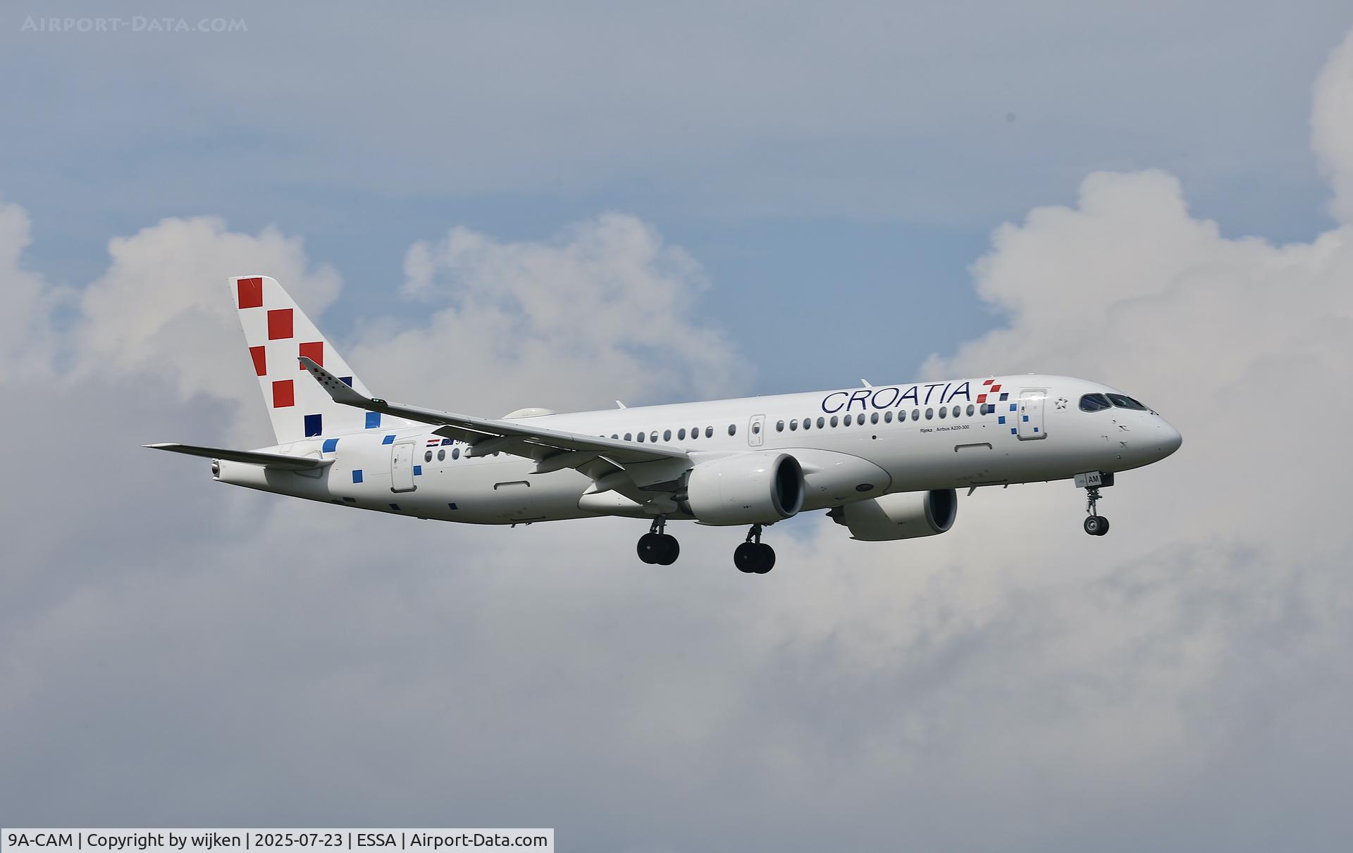 9A-CAM, 2025 Airbus Canada A220-300 C/N 55357, Rwy 01L