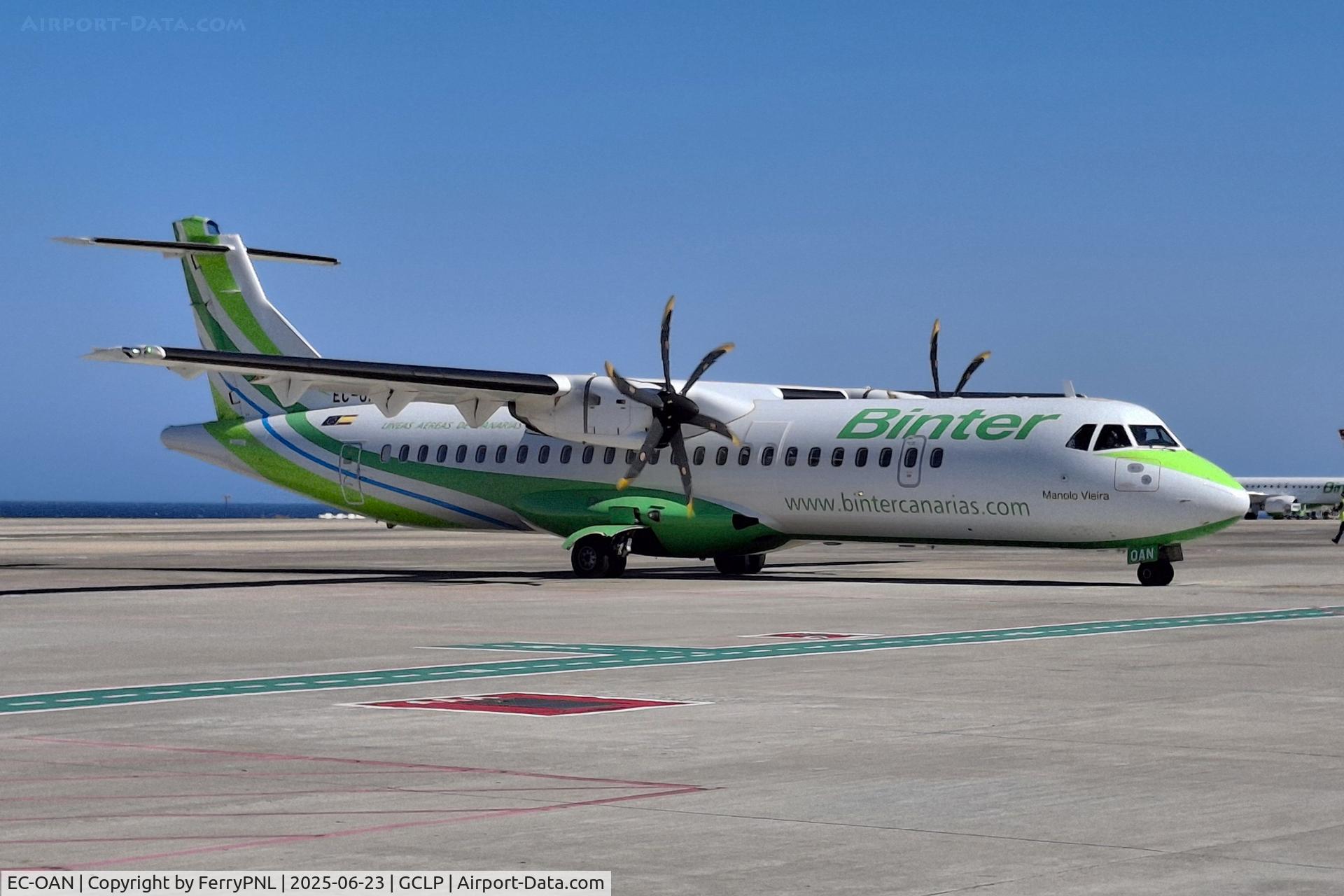 EC-OAN, 2023 ATR 72-600 C/N 1670, Binter ATR72 reversing under own power