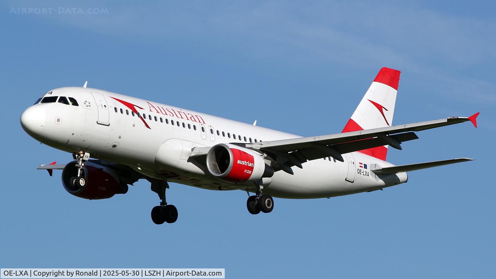 OE-LXA, 2007 Airbus A320-216 C/N 3295, at zrh