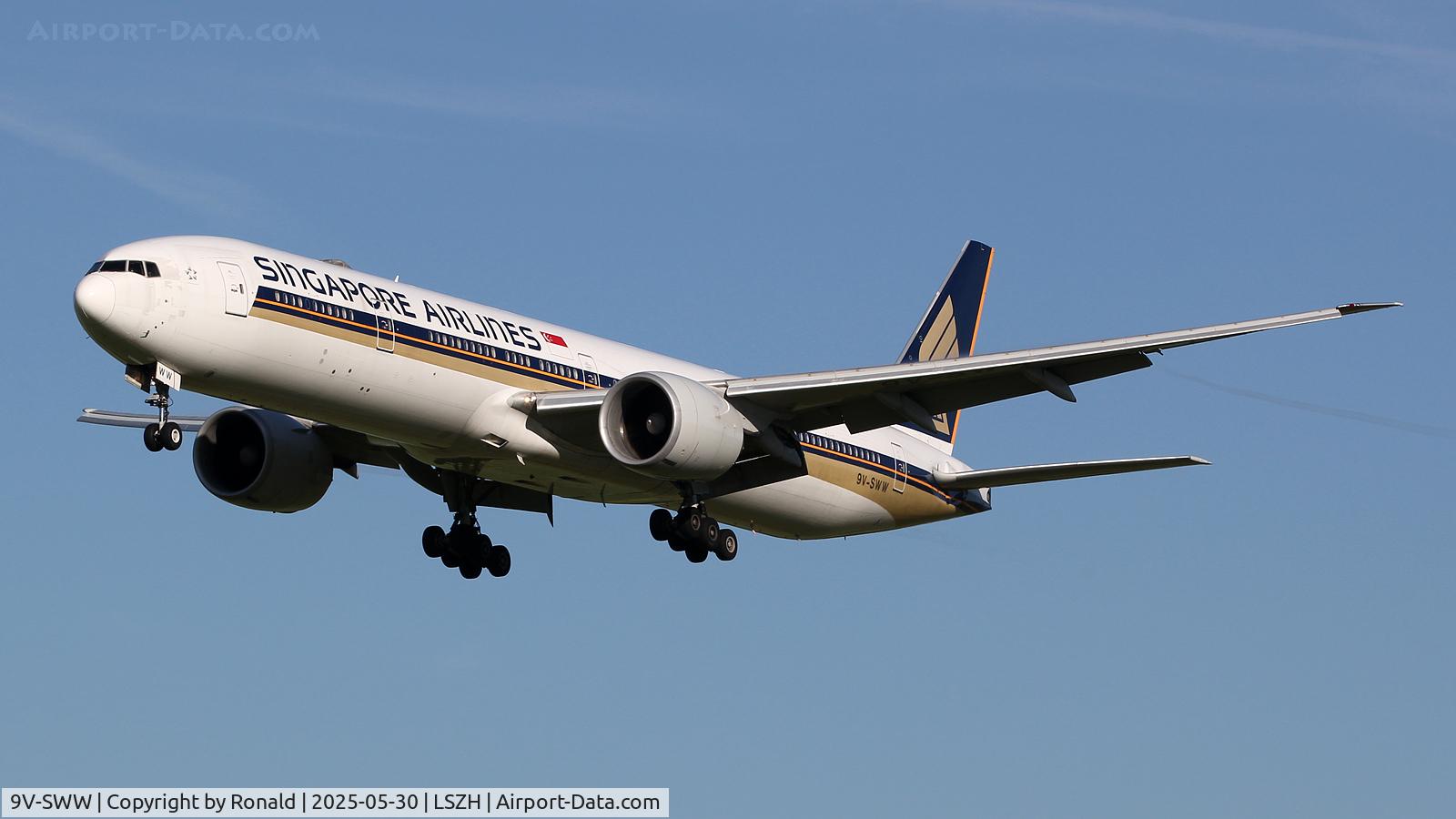 9V-SWW, 2013 Boeing 777-312/ER C/N 42237, at zrh