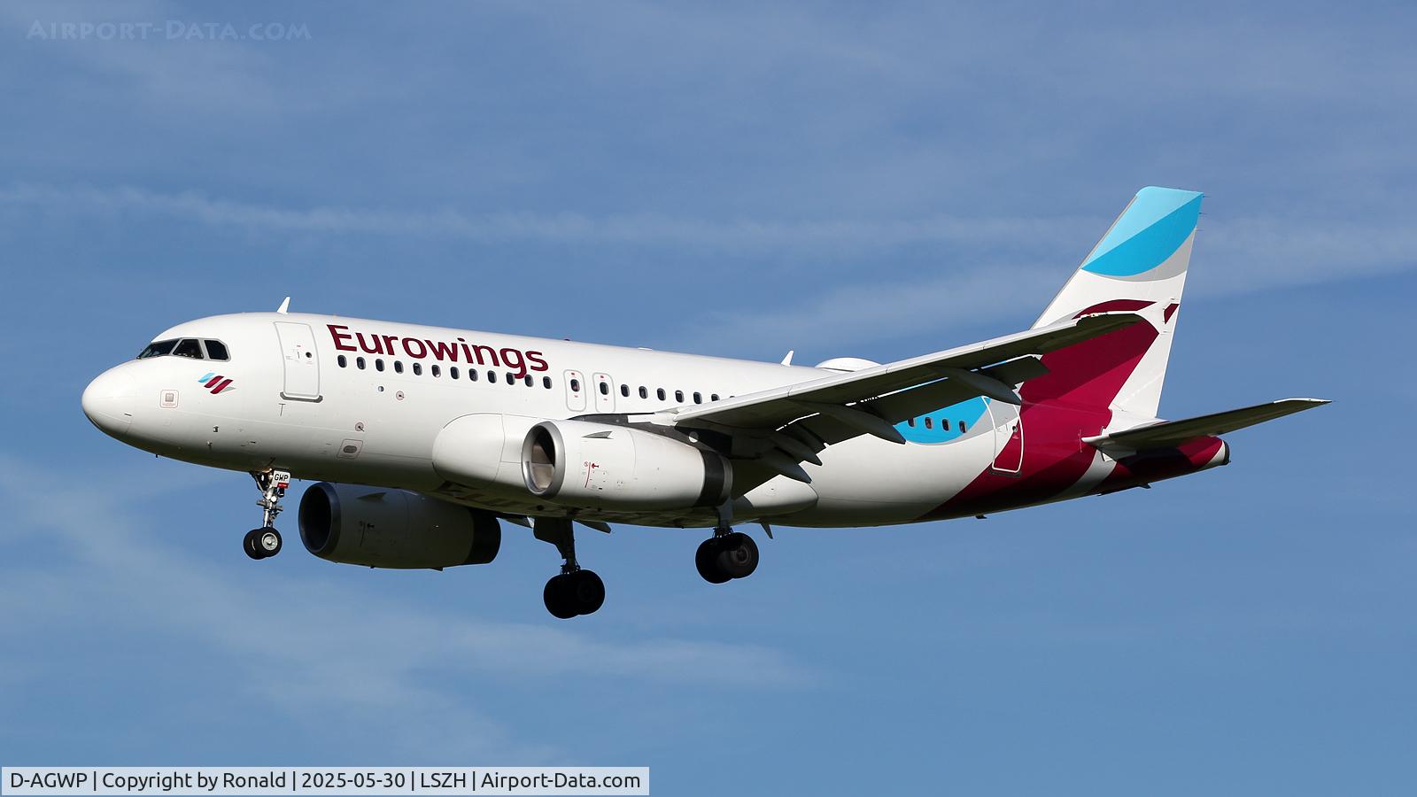 D-AGWP, 2010 Airbus A319-132 C/N 4227, at zrh