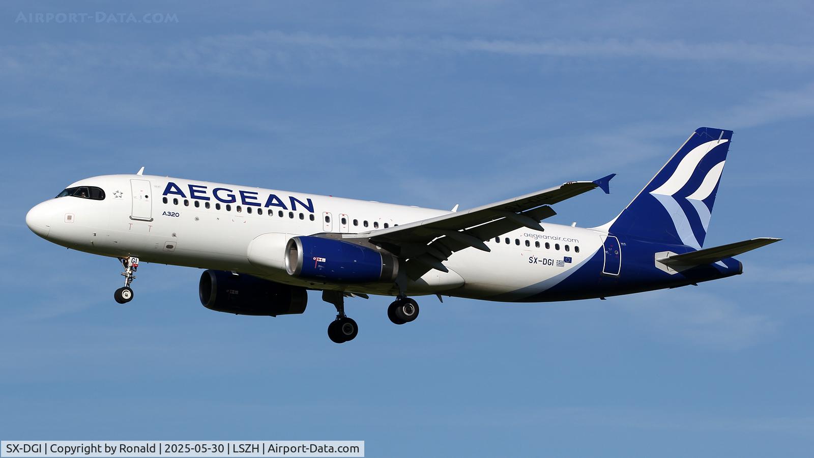 SX-DGI, 2007 Airbus A320-232 C/N 3162, at zrh
