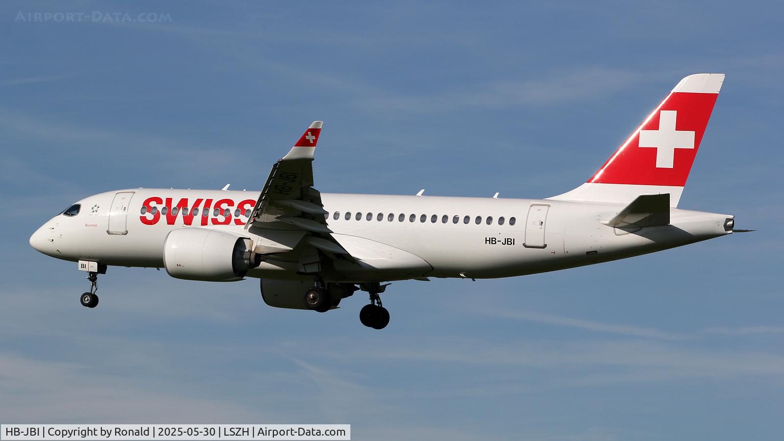HB-JBI, 2019 Airbus A220-100 C/N 50018, at zrh