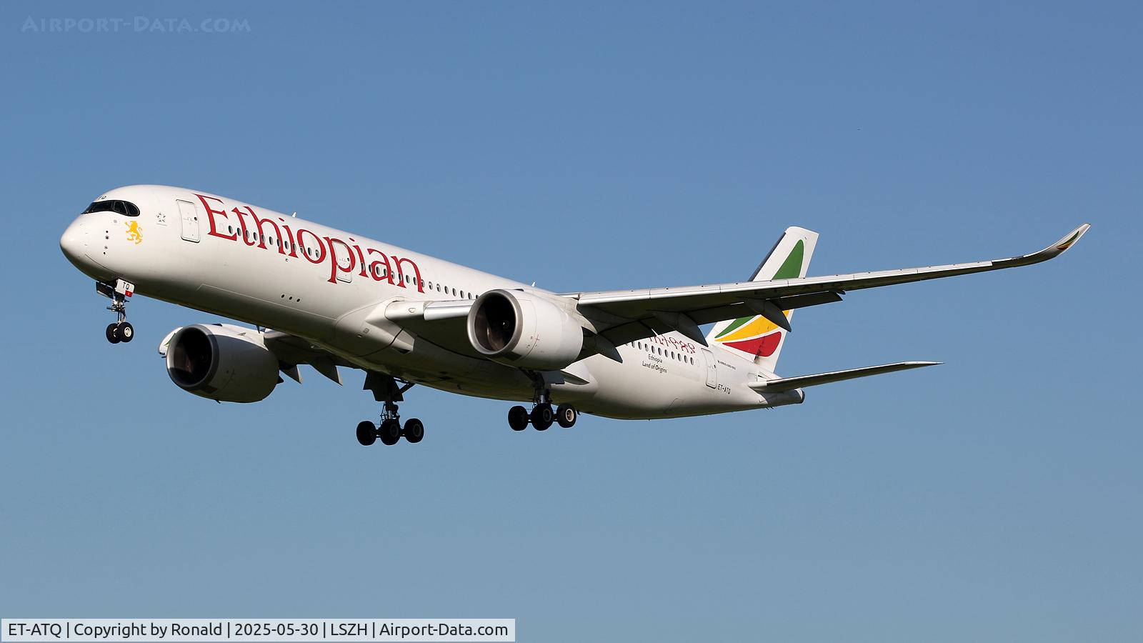 ET-ATQ, 2016 Airbus A350-941 C/N 040, at zrh
