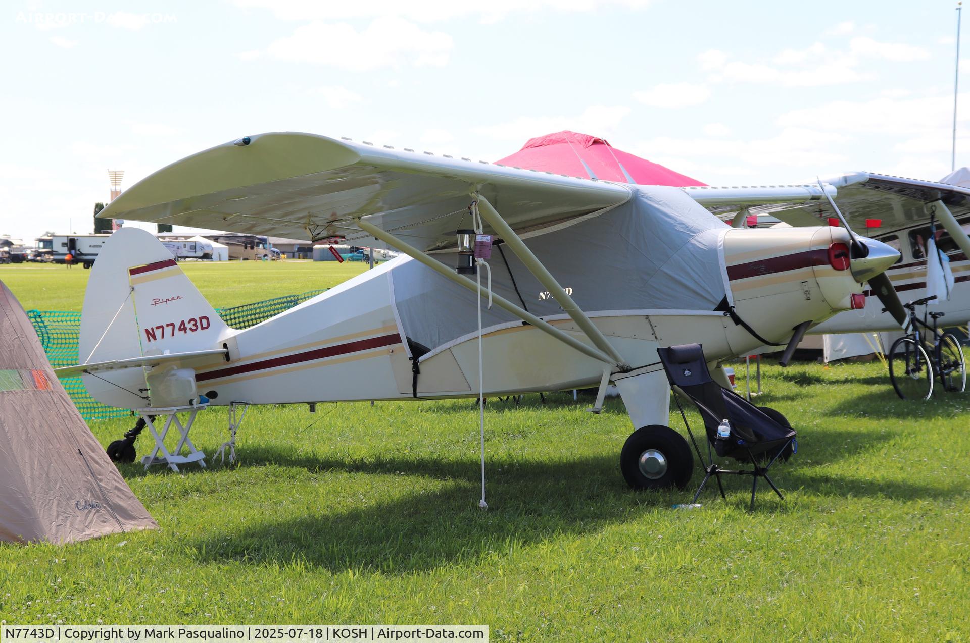 N7743D, 1957 Piper PA-22-150 Tri-Pacer C/N 22-5422, Piper PA-22-150
