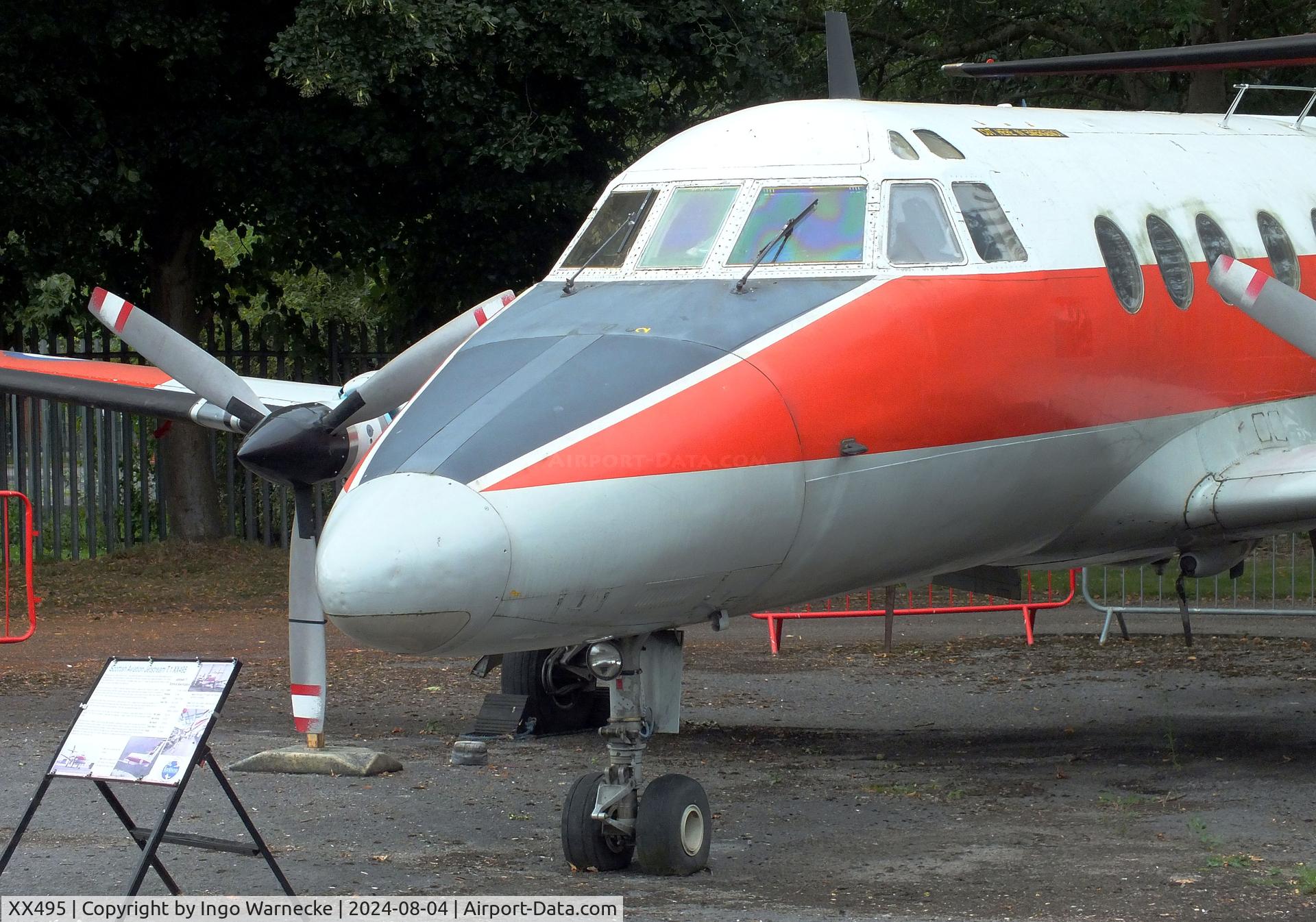 XX495, Scottish Aviation HP-137 Jetstream T.1 C/N 423, Handley Page (Scottish Aviation) HP.137 Jetstream T1 at the Aeroventure South Yorkshire Aircraft Museum, Doncaster