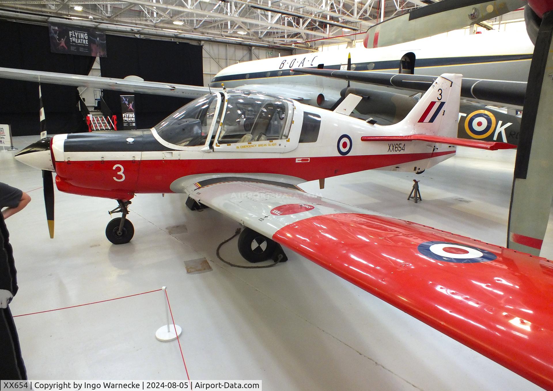 XX654, 1974 Scottish Aviation Bulldog T.1 C/N BH.120/312, Scottish Aviation Bulldog T1 at the RAF Museum Cosford
