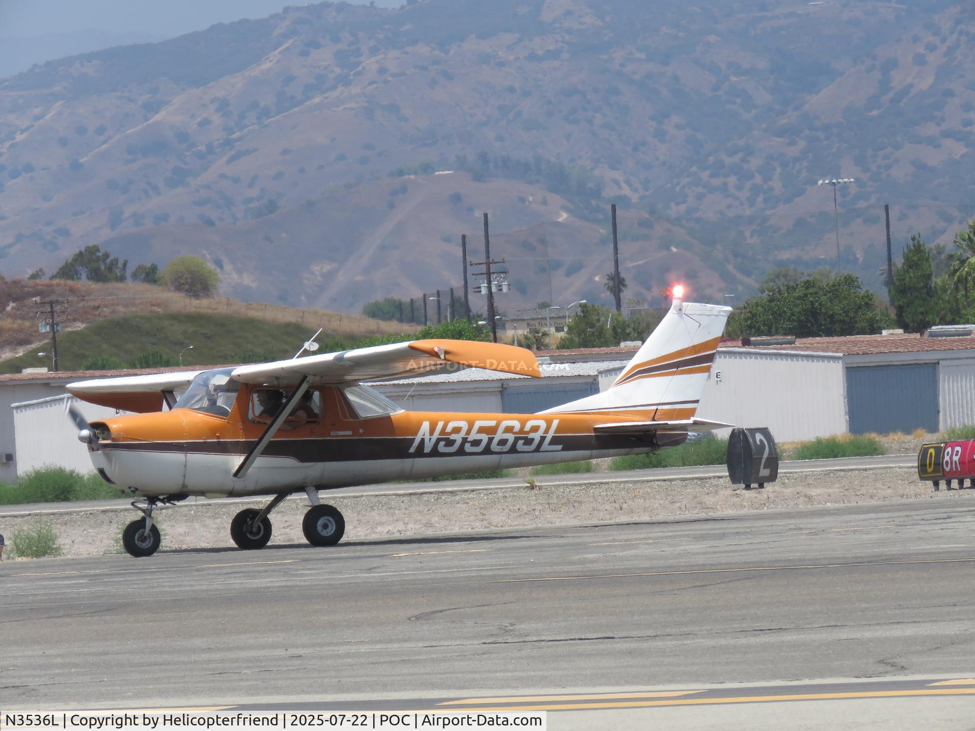 N3536L, 1965 Cessna 150F C/N 15062336, Holding short of taxiway Sierra