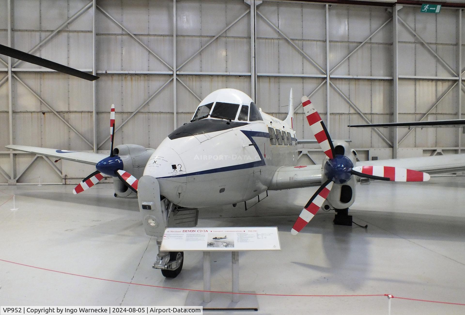 VP952, De Havilland DH-104 Devon C.2 C/N 04048, De Havilland D.H.104 Devon C2 at the RAF Museum Cosford
