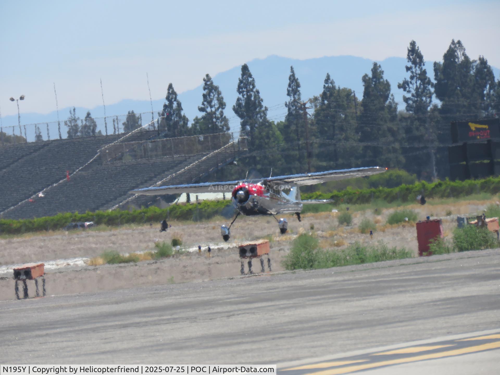 N195Y, 1951 Cessna 195 C/N 7629, Take off roll, tail up