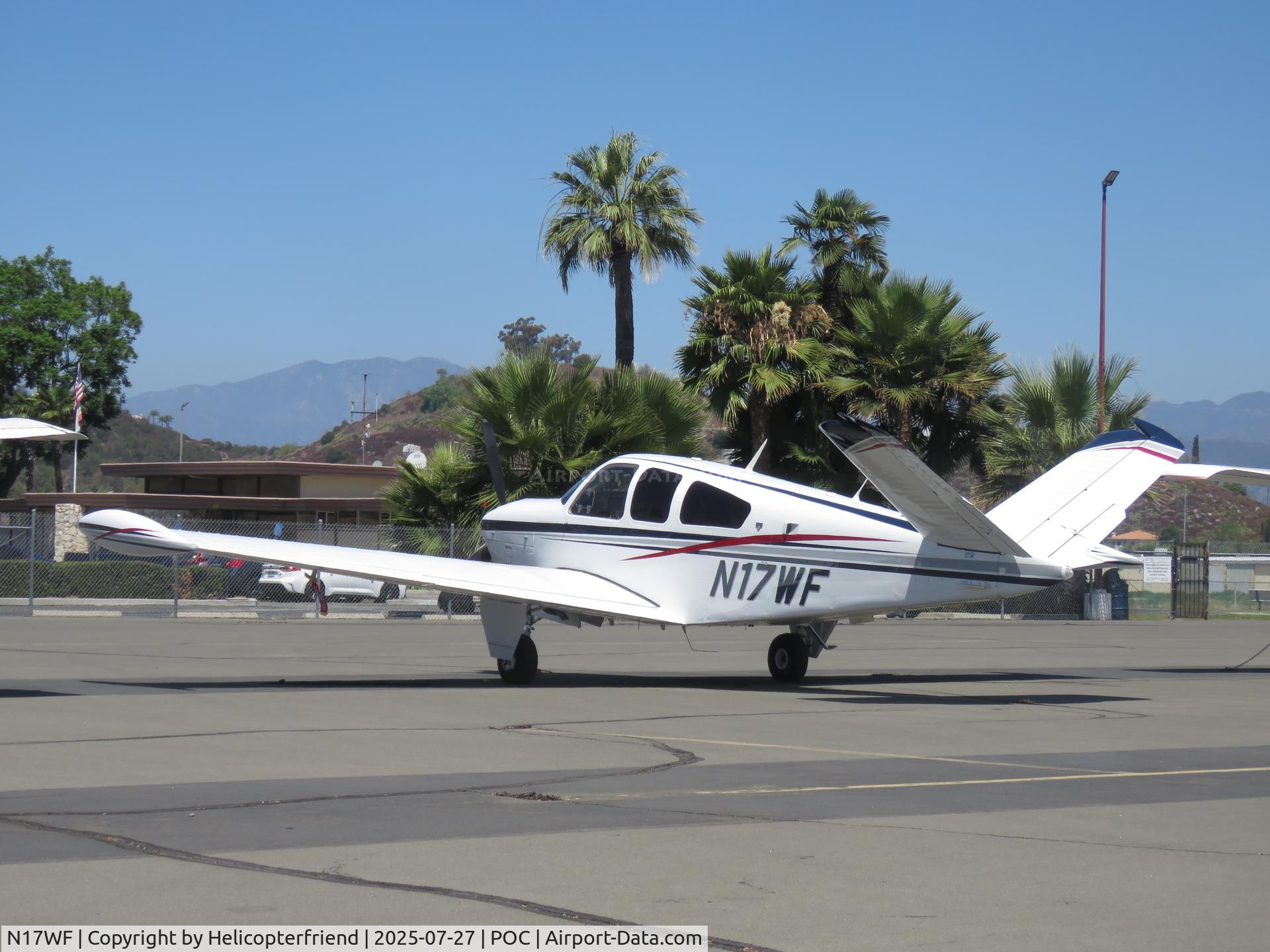 N17WF, 1978 Beech V35B Bonanza C/N D-10191, Parked in transit parking