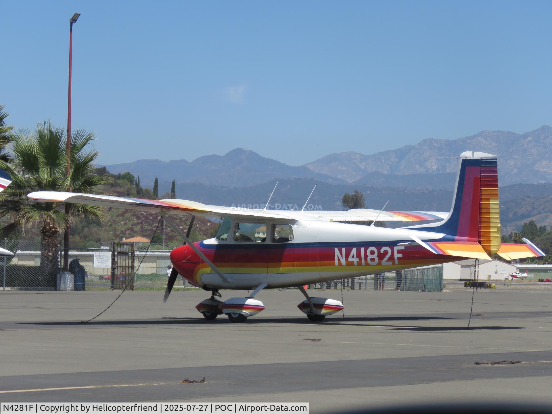 N4281F, 1958 Cessna 172 C/N 46181, Parked in transit parking