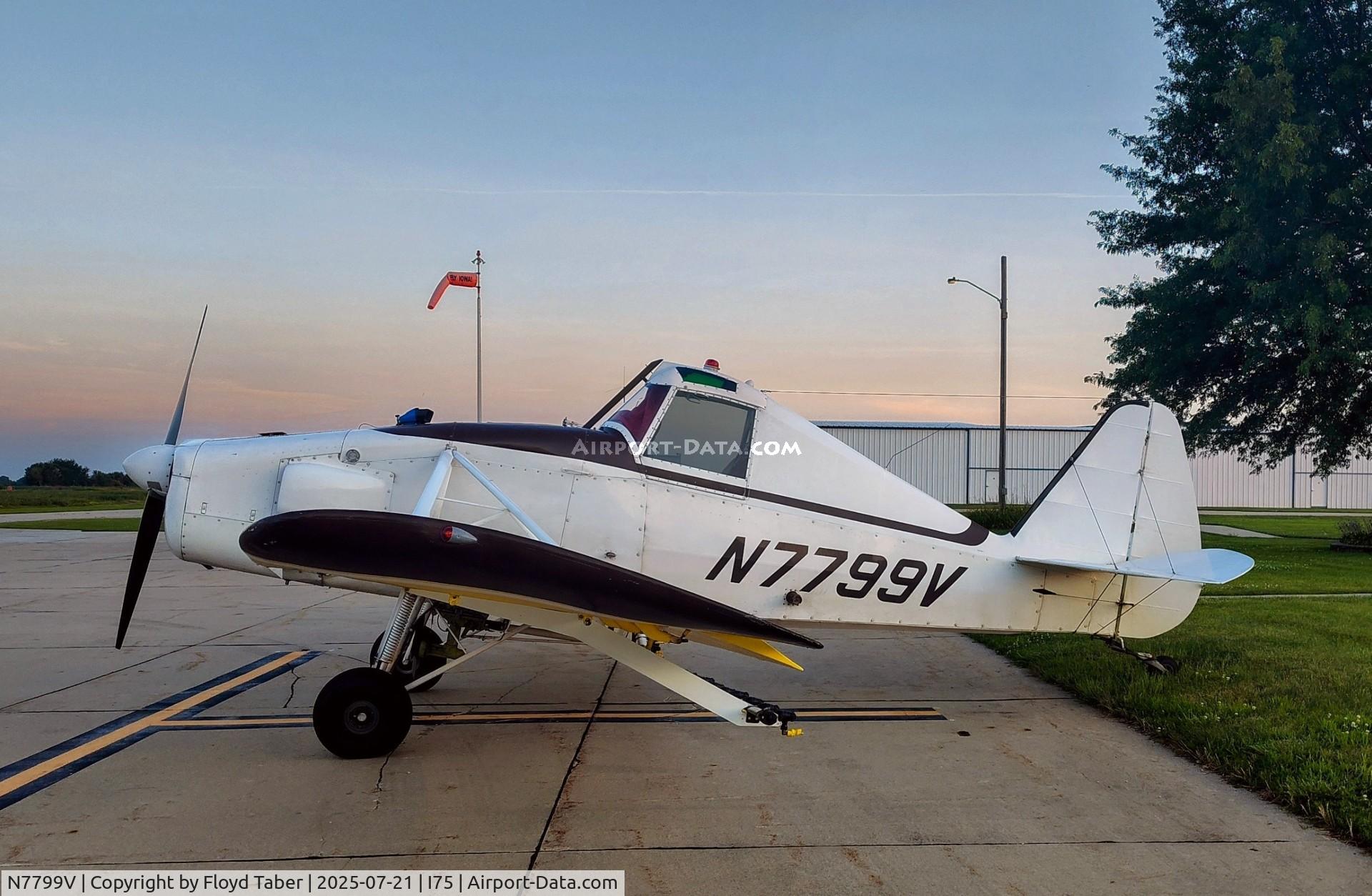 N7799V, 1970 Aero Commander CALLAIR A-9B C/N 1552, In for a few days crop dusting in the Clarke County Iowa Area