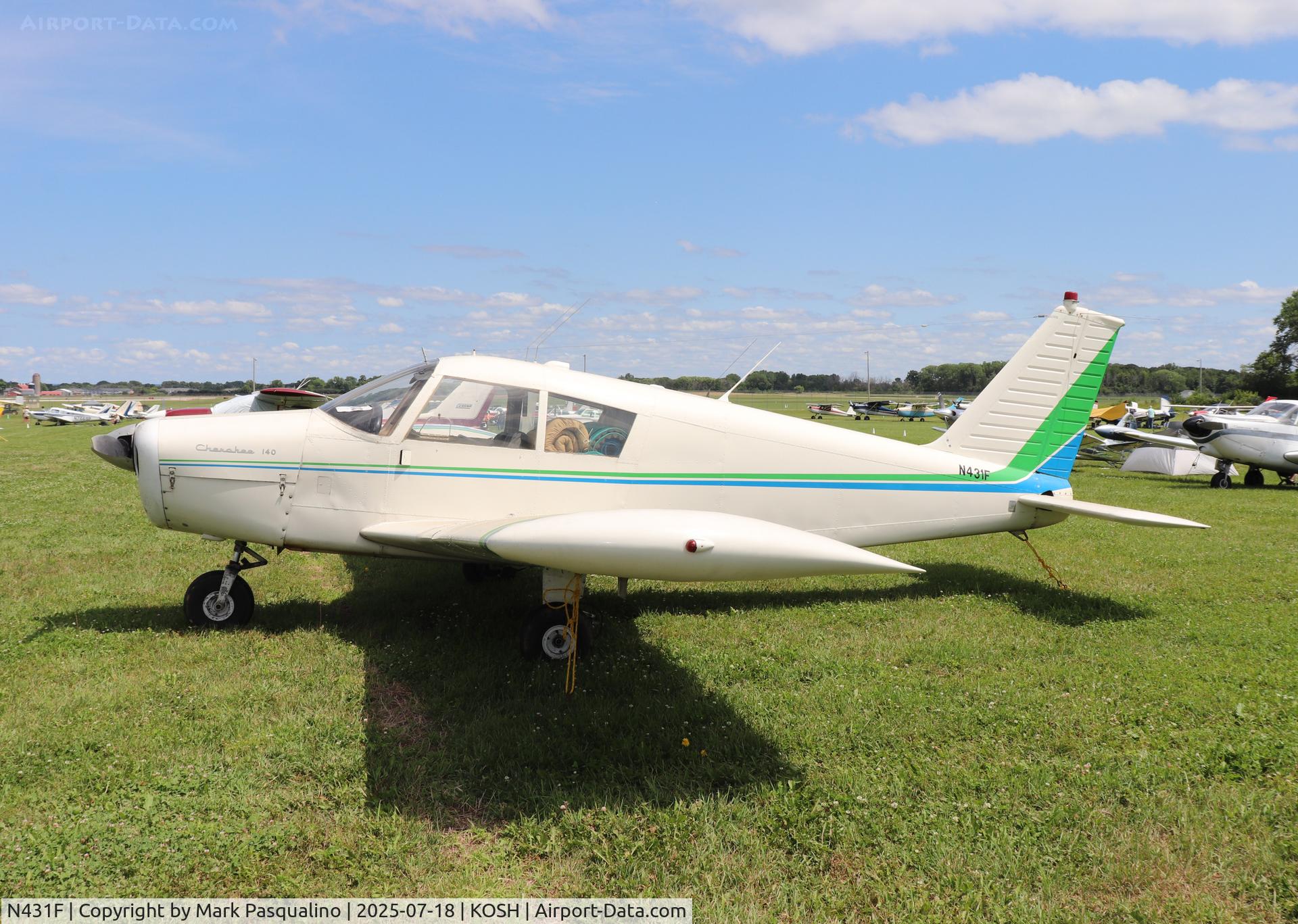 N431F, 1968 Piper PA-28-140 C/N 28-24929, Piper PA-28-140