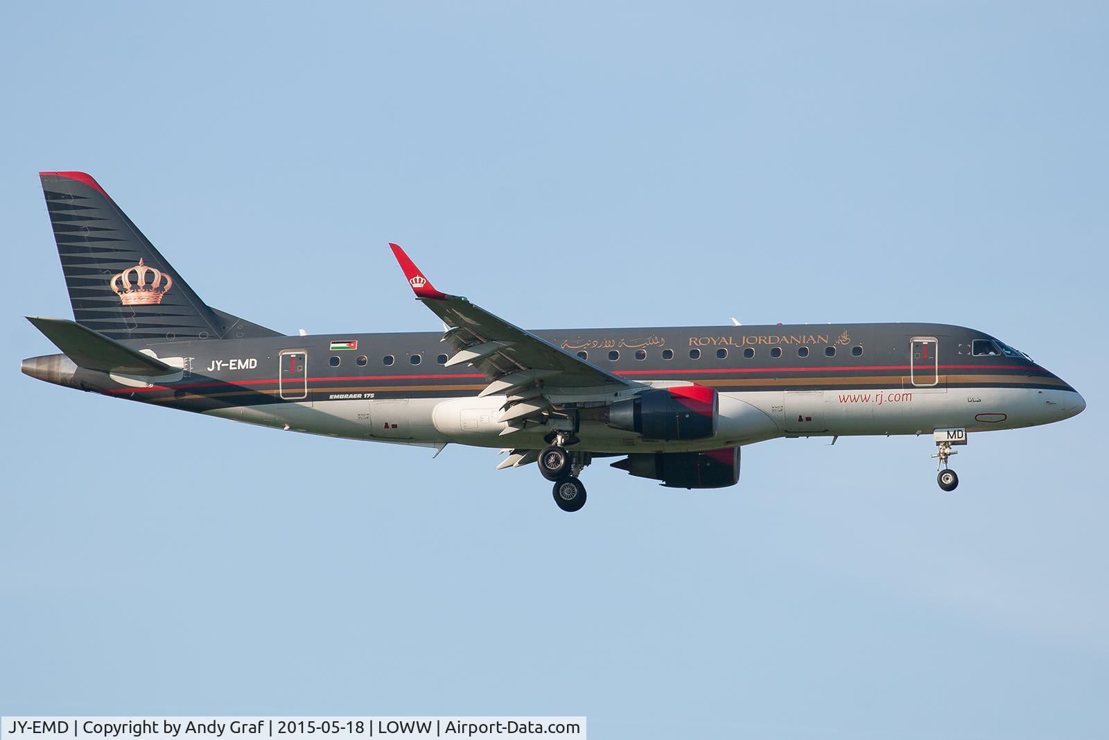 JY-EMD, 2008 Embraer 175LR (ERJ-170-200LR) C/N 17000232, Royal Jordanian EMB175
