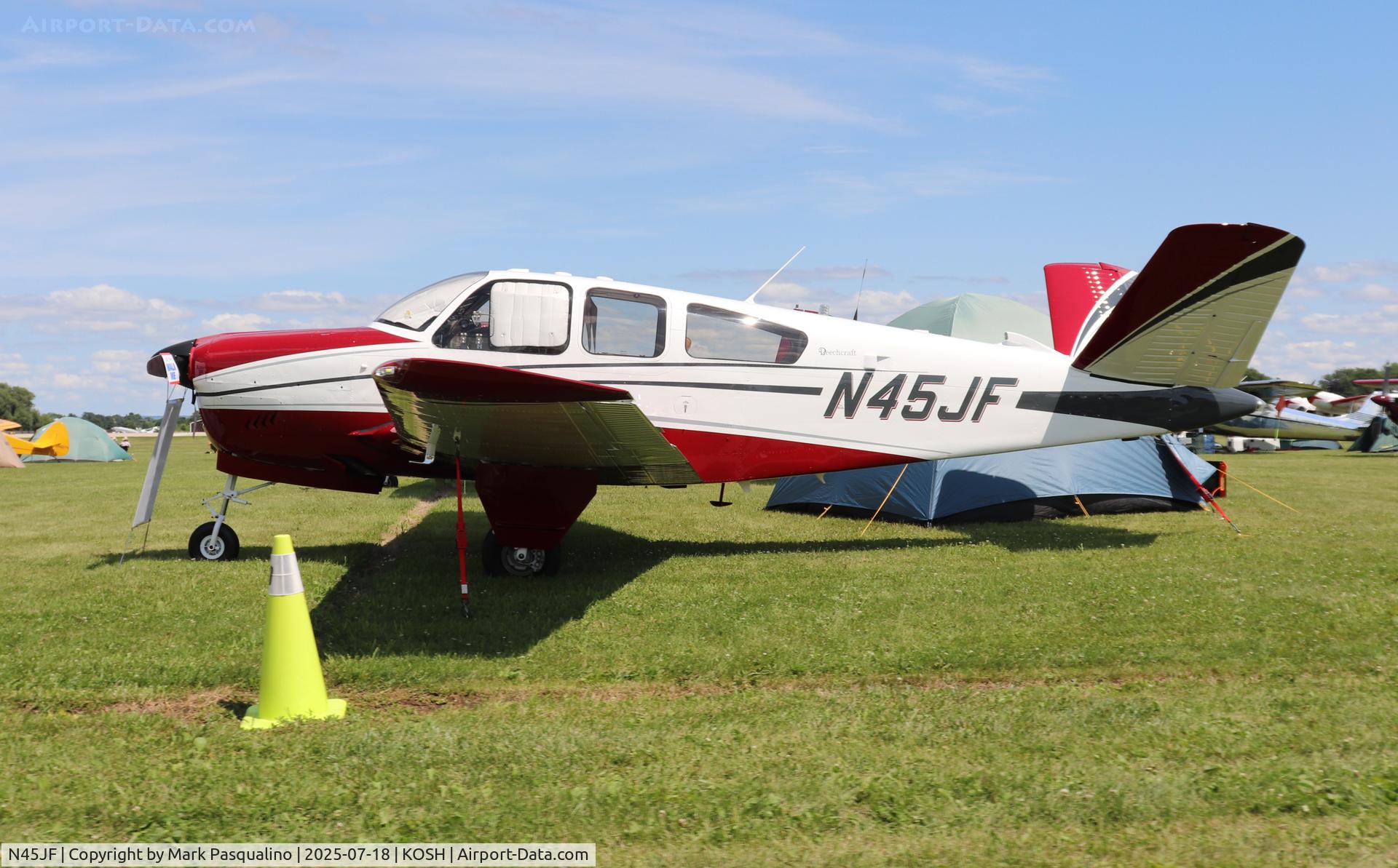 N45JF, 1954 Beech E35 C/N D-3901, Beech E35