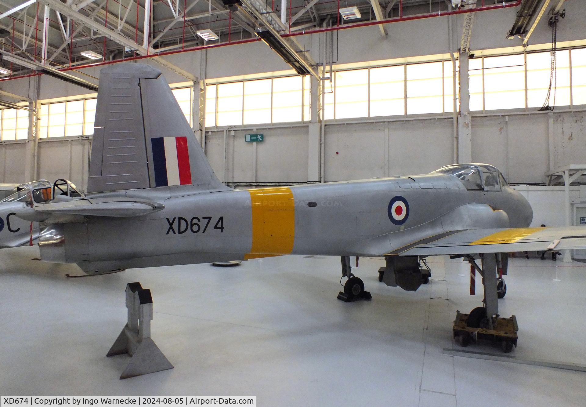 XD674, 1955 Hunting Percival P-84 Jet Provost T.1 C/N PAC/84/001, Hunting Percival P.84 Jet Provost T1 first prototype at the RAF Museum Cosford
