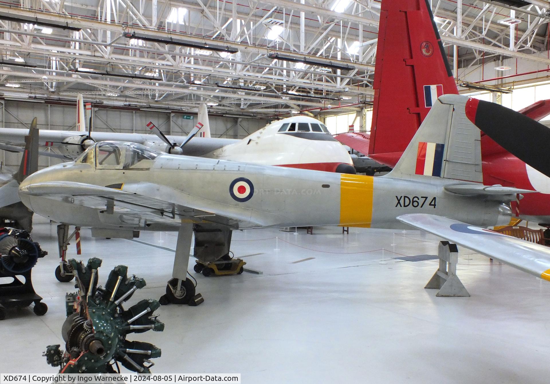 XD674, 1955 Hunting Percival P-84 Jet Provost T.1 C/N PAC/84/001, Hunting Percival P.84 Jet Provost T1 first prototype at the RAF Museum Cosford