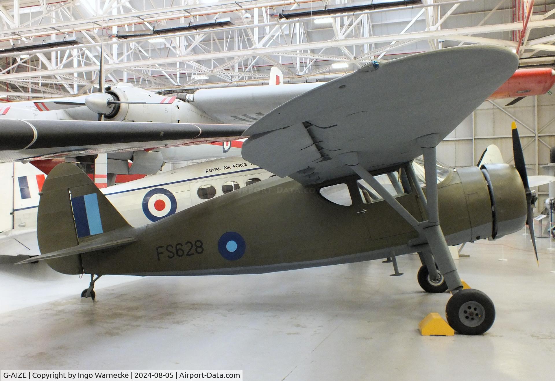 G-AIZE, Fairchild UC-61A Argus II (24W-41A) C/N 565, Fairchild 24W-41A at the RAF Museum Cosford