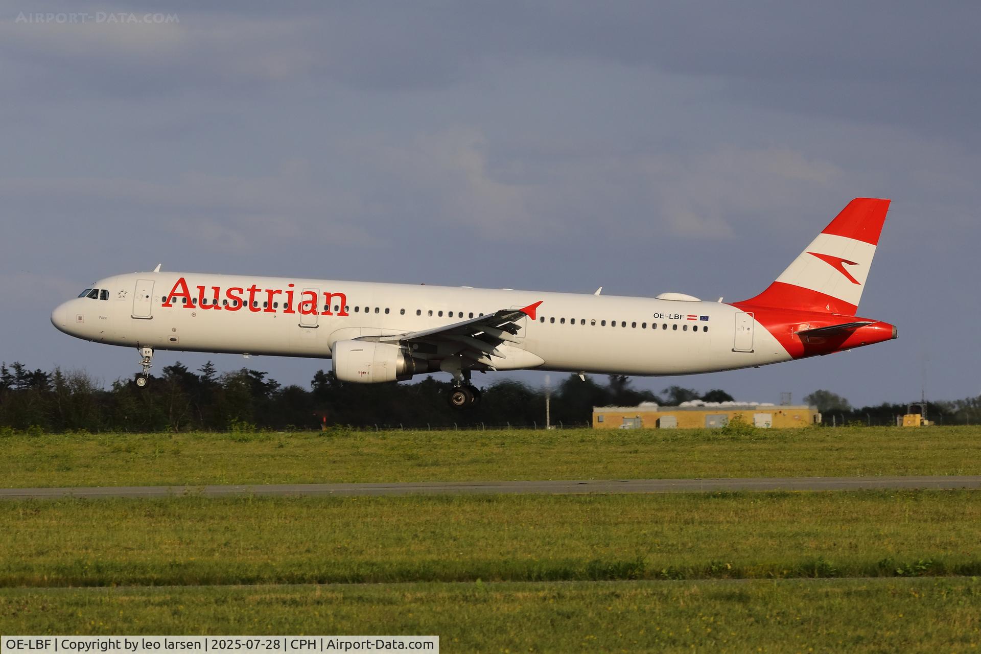 OE-LBF, 2001 Airbus A321-211 C/N 1458, Copenhagen 28.7.2025