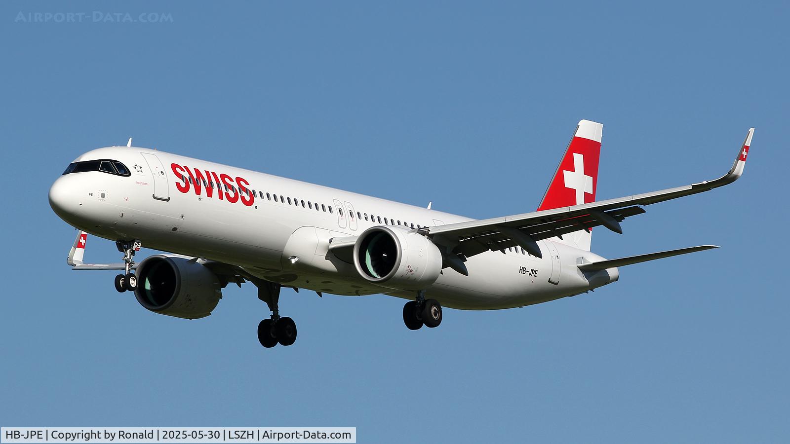 HB-JPE, 2024 Airbus A321-271NX C/N 12436, at zrh