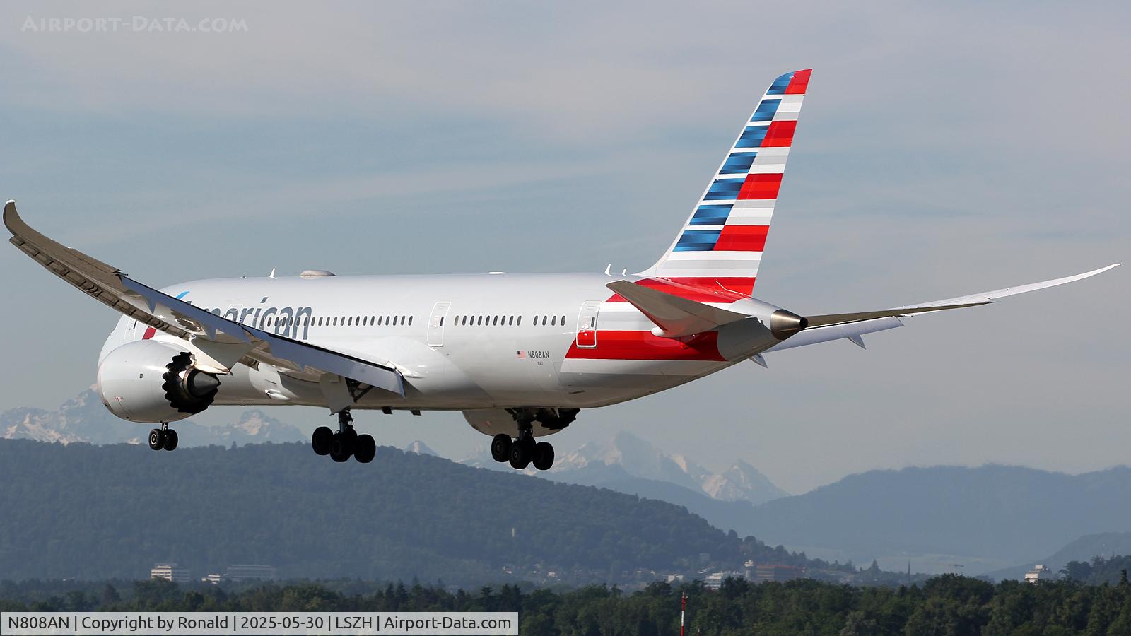 N808AN, 2015 Boeing 787-8 Dreamliner C/N 40626, at zrh