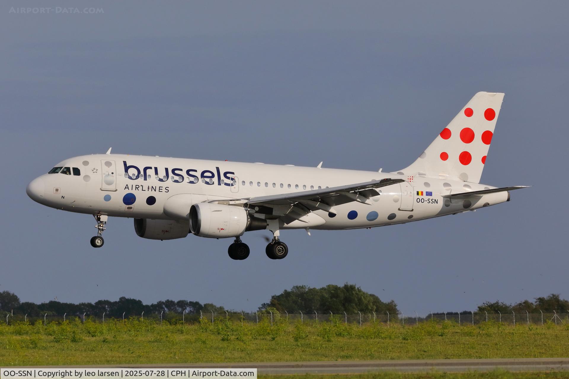 OO-SSN, 2003 Airbus A319-112 C/N 1963, Copenhagen 28.7.2025