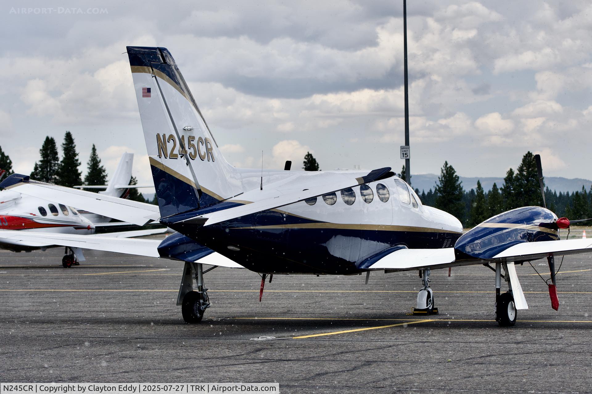 N245CR, 1981 Cessna 425 Conquest 1 C/N 425-0063, Truckee Tahoe airport in California 2025