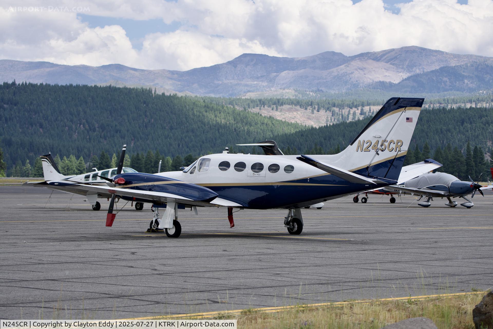 N245CR, 1981 Cessna 425 Conquest 1 C/N 425-0063, Truckee Tahoe airport in California 2025