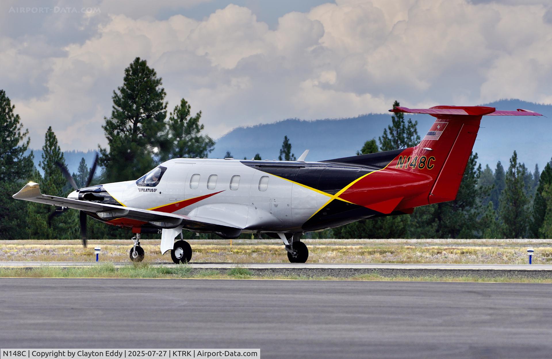 N148C, 2021 Pilatus Aircraft LTD PC-12/47E C/N 2146, Truckee Tahoe airport in California 2025