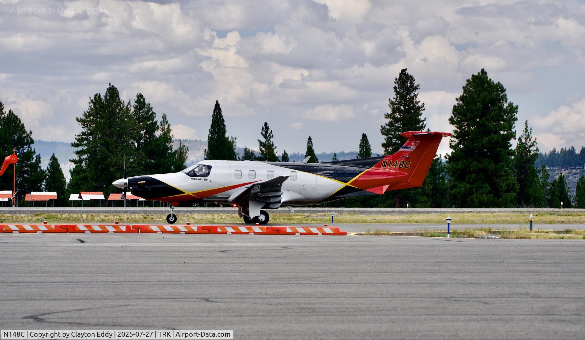 N148C, 2021 Pilatus Aircraft LTD PC-12/47E C/N 2146, Truckee Tahoe airport in California 2025