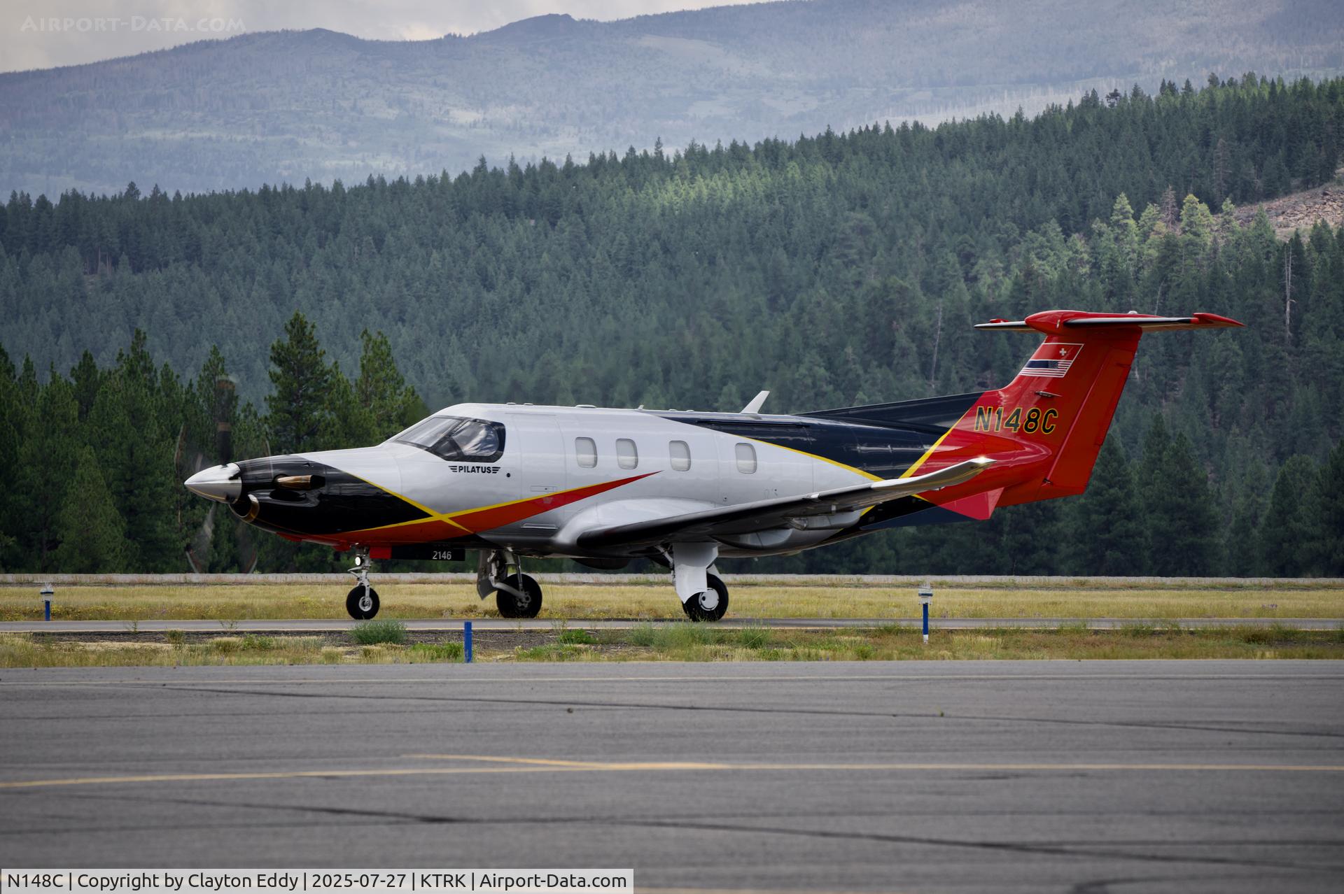 N148C, 2021 Pilatus Aircraft LTD PC-12/47E C/N 2146, Truckee Tahoe airport in California 2025