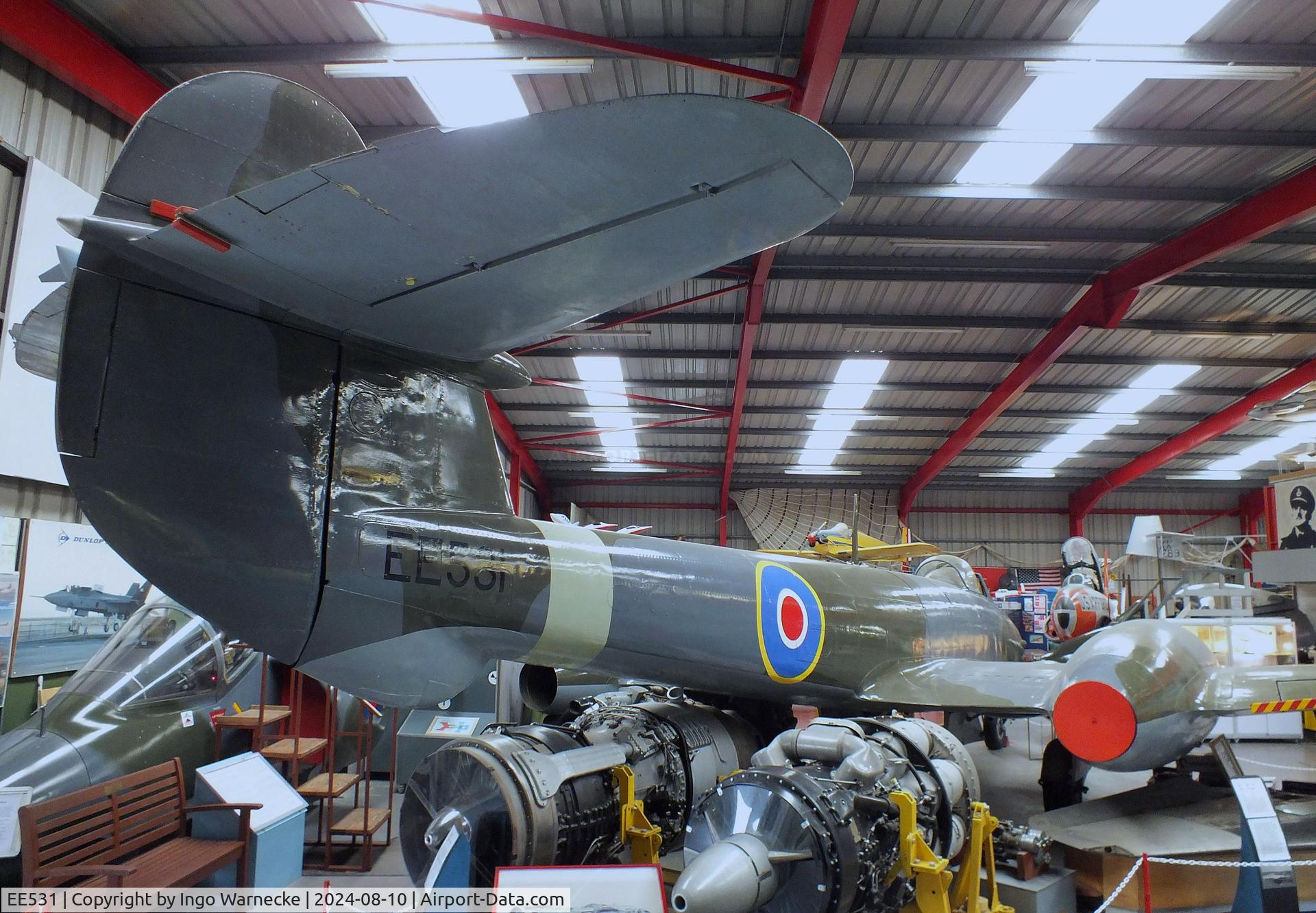 EE531, 1944 Gloster Meteor F.4 C/N Not found EE531, Gloster Meteor F4 at the Midlands Air Museum Coventry