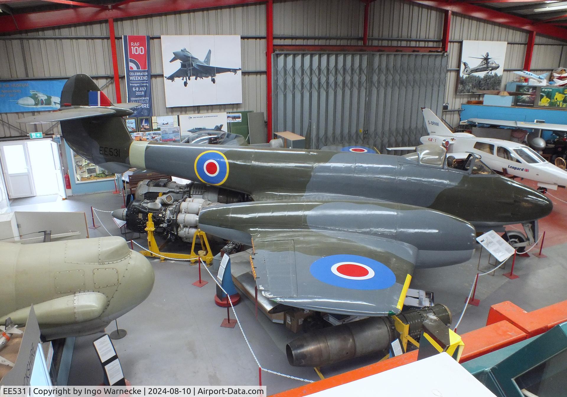 EE531, 1944 Gloster Meteor F.4 C/N Not found EE531, Gloster Meteor F4 at the Midlands Air Museum Coventry