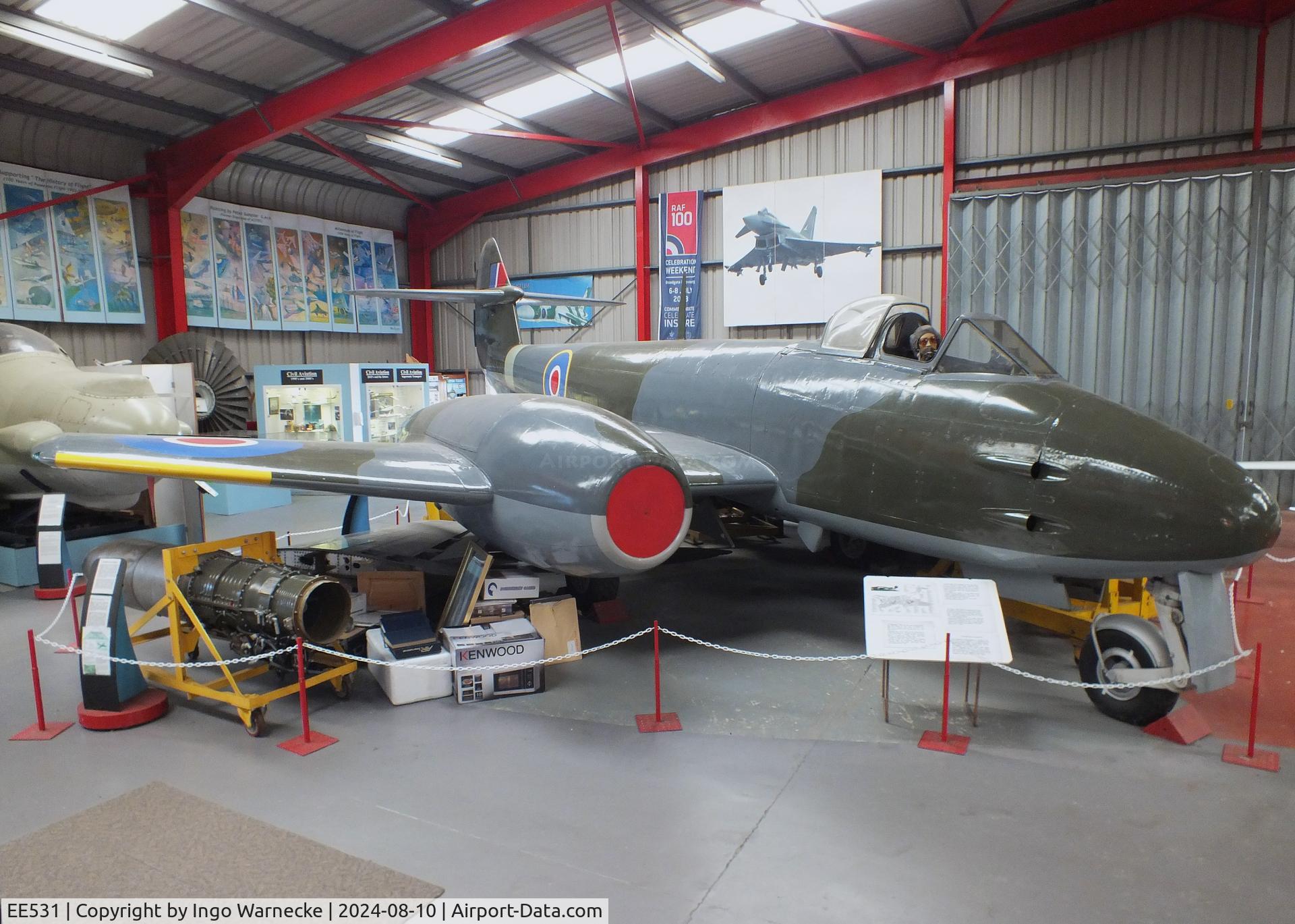 EE531, 1944 Gloster Meteor F.4 C/N Not found EE531, Gloster Meteor F4 at the Midlands Air Museum Coventry