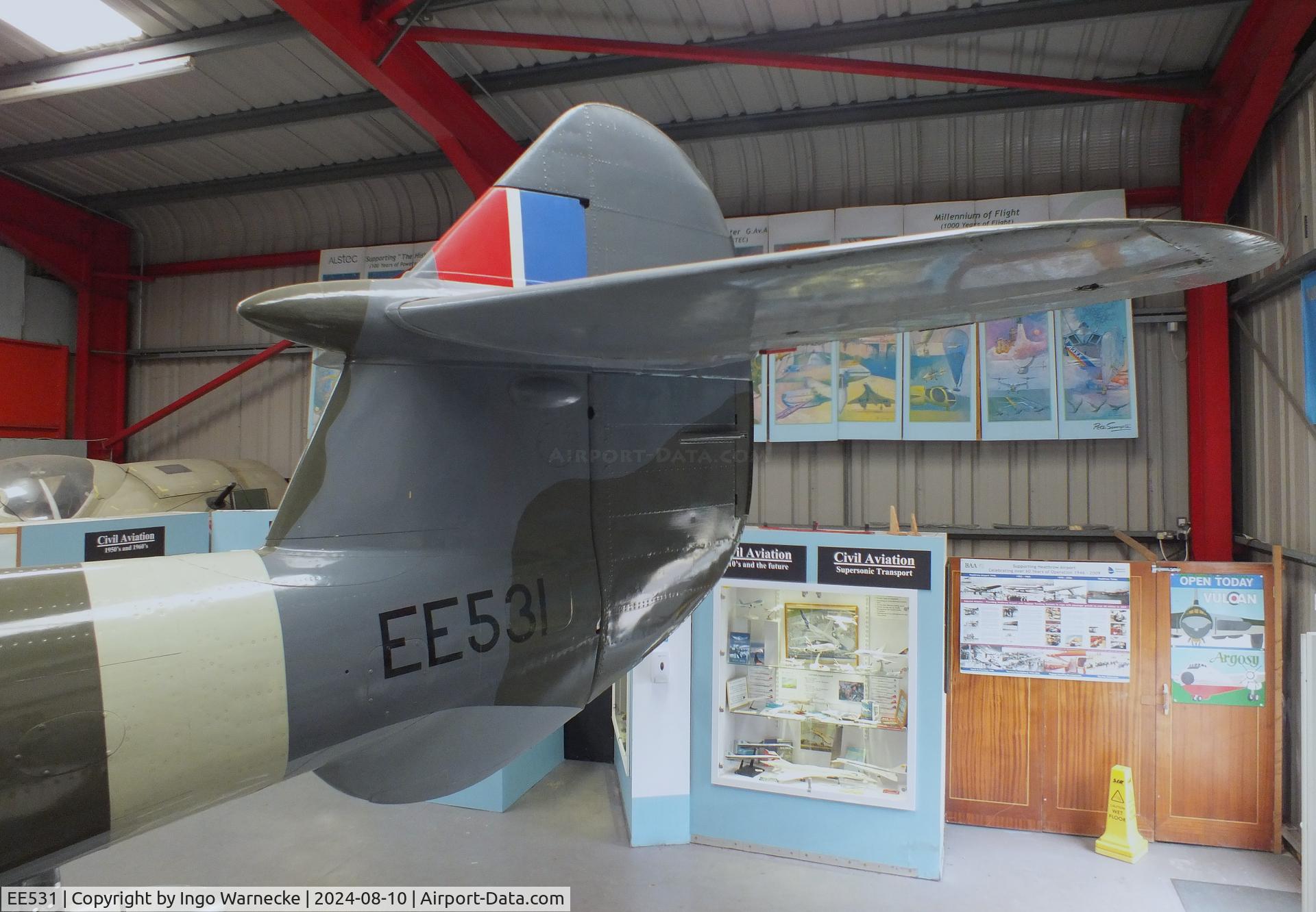 EE531, 1944 Gloster Meteor F.4 C/N Not found EE531, Gloster Meteor F4 at the Midlands Air Museum Coventry