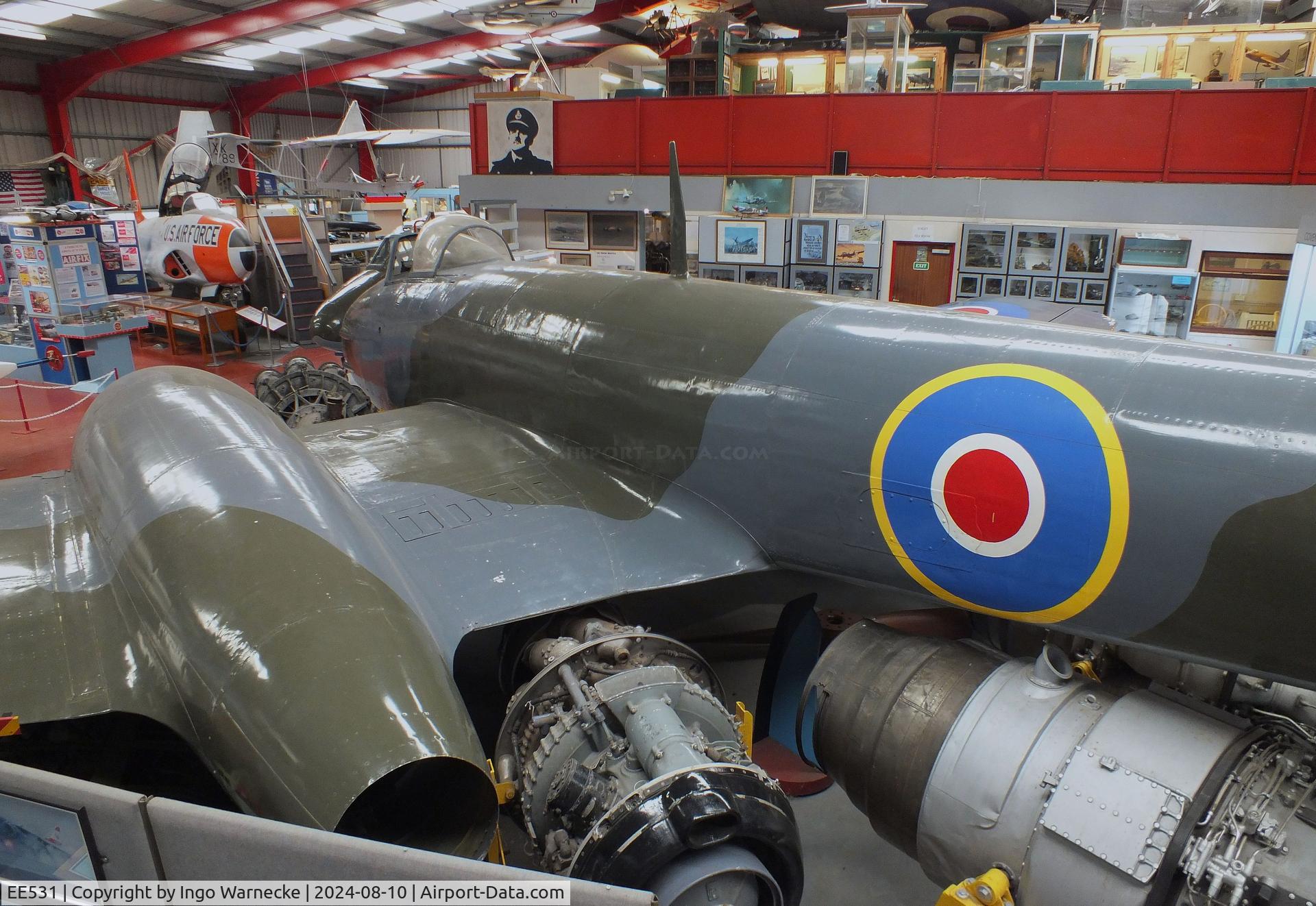 EE531, 1944 Gloster Meteor F.4 C/N Not found EE531, Gloster Meteor F4 at the Midlands Air Museum Coventry