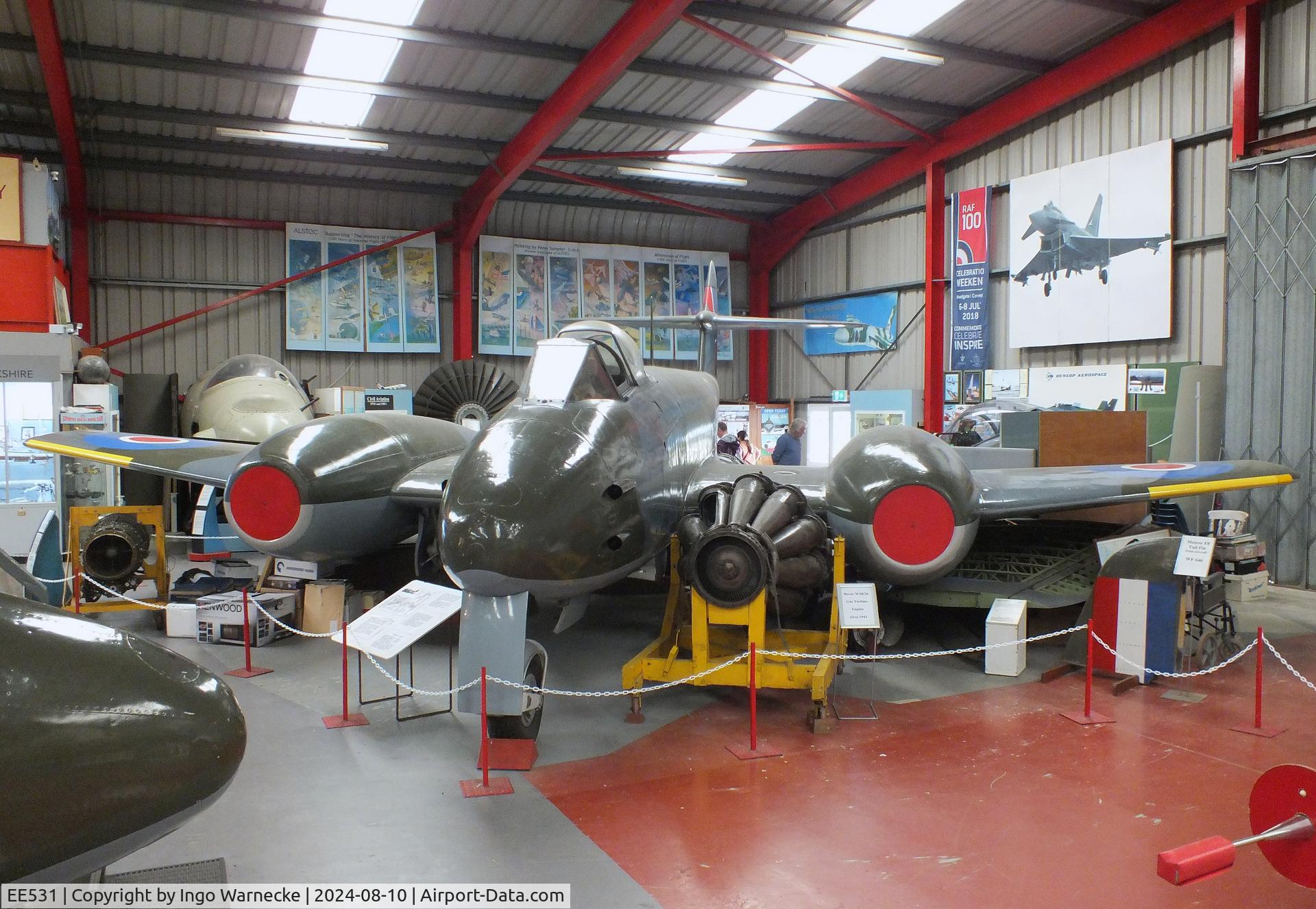 EE531, 1944 Gloster Meteor F.4 C/N Not found EE531, Gloster Meteor F4 at the Midlands Air Museum Coventry