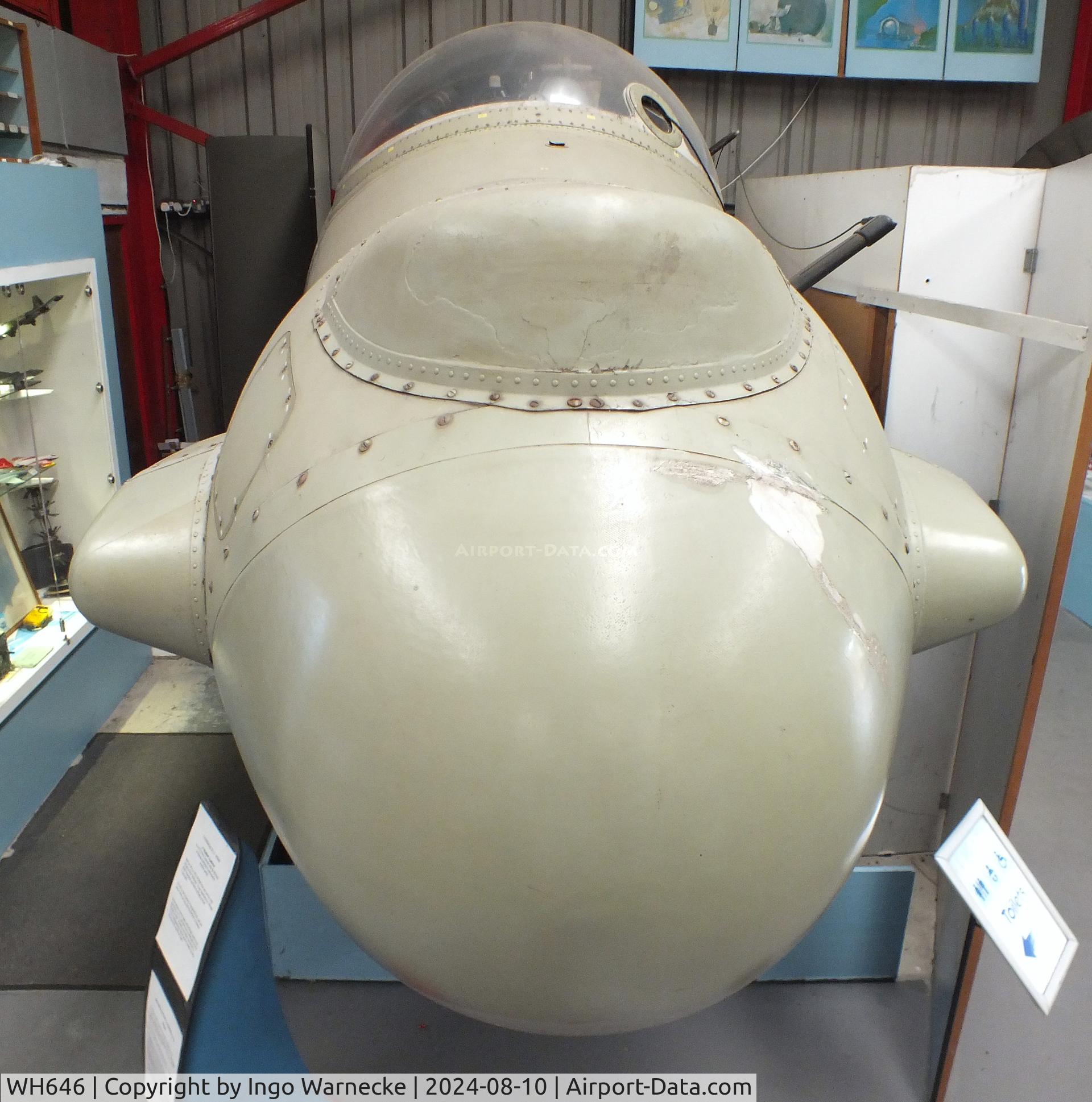 WH646, English Electric Canberra T.17A C/N EEP71118, English Electric Canberra T17A (fuselage nose section only) at the Midlands Air Museum Coventry
