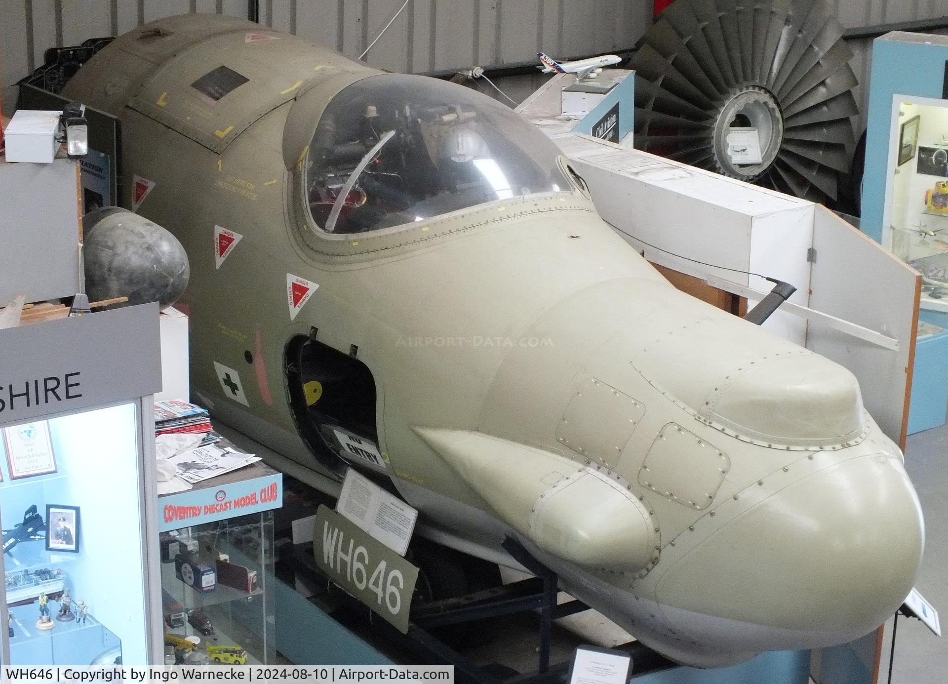 WH646, English Electric Canberra T.17A C/N EEP71118, English Electric Canberra T17A (fuselage nose section only) at the Midlands Air Museum Coventry
