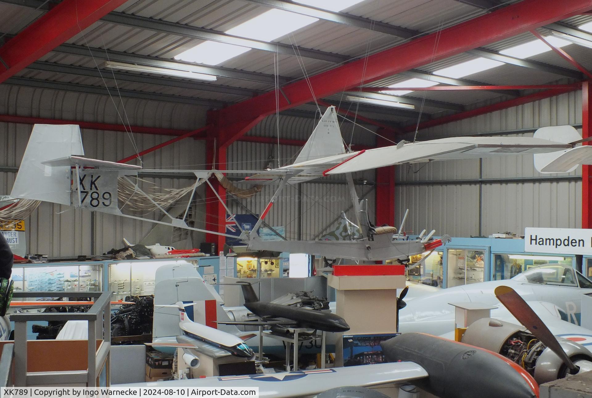 XK789, 1956 Slingsby T-38 Grasshopper TX.1 C/N 1035, Slingsby T-38 Grashopper TX1 at the Midlands Air Museum Coventry