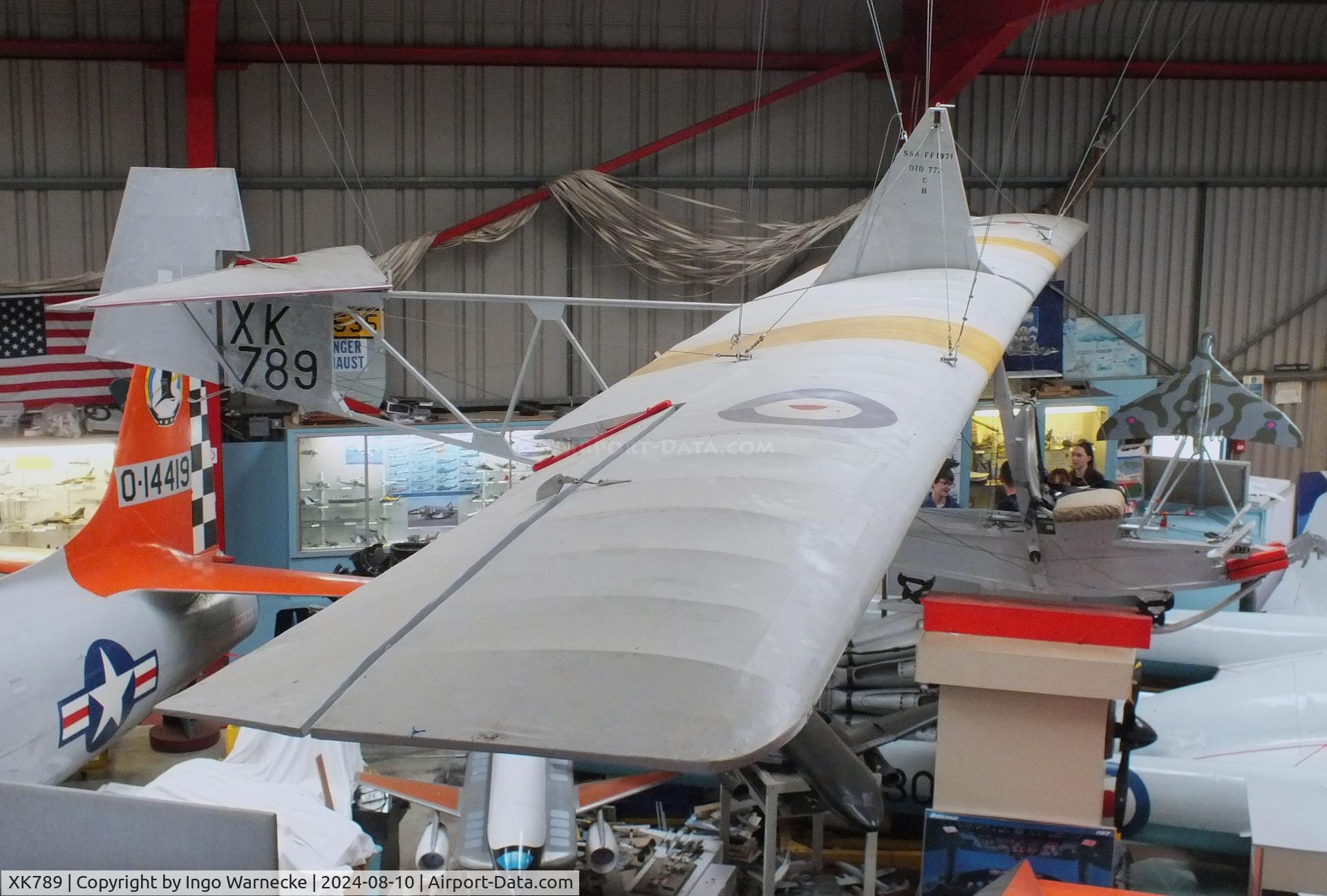 XK789, 1956 Slingsby T-38 Grasshopper TX.1 C/N 1035, Slingsby T-38 Grashopper TX1 at the Midlands Air Museum Coventry