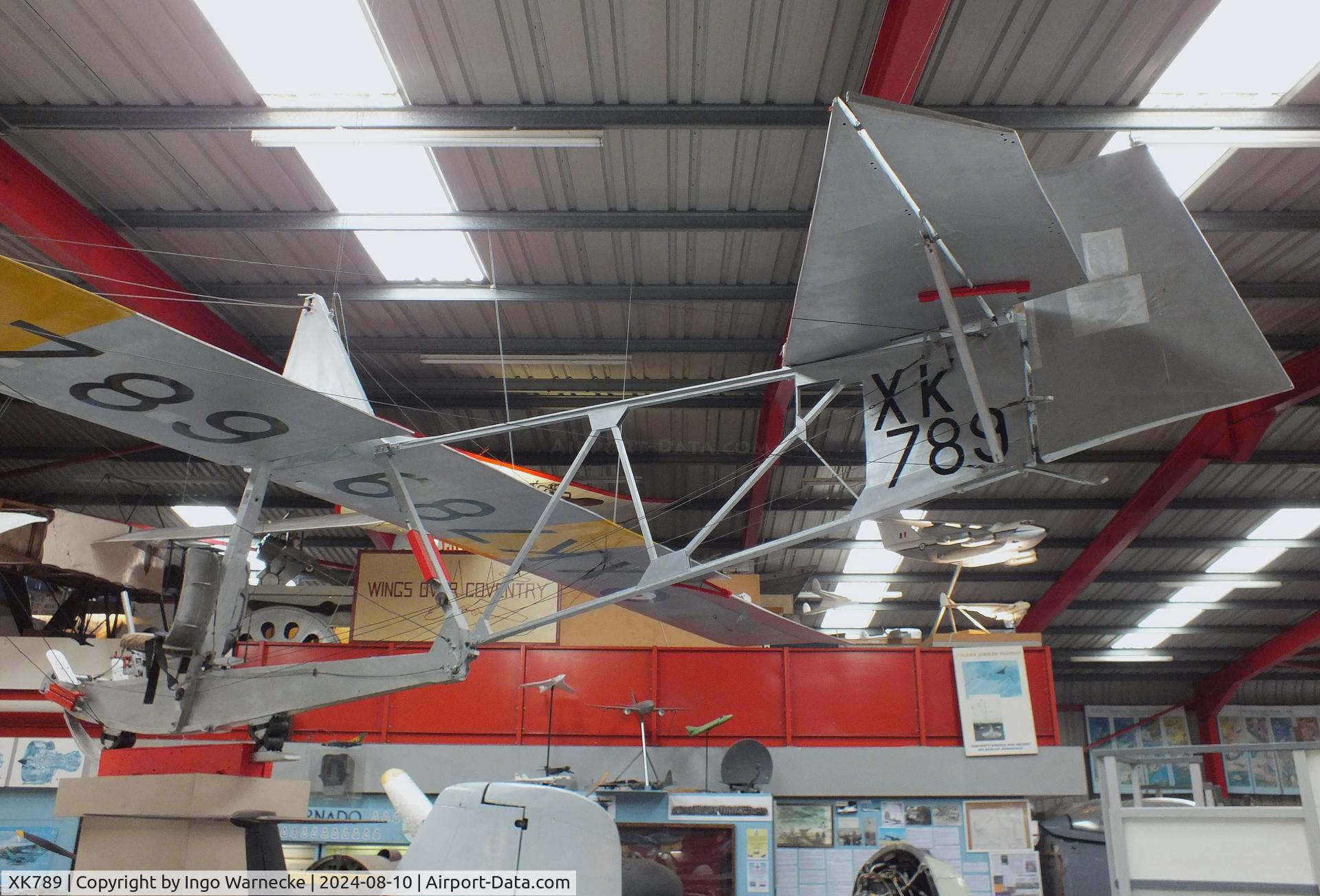 XK789, 1956 Slingsby T-38 Grasshopper TX.1 C/N 1035, Slingsby T-38 Grashopper TX1 at the Midlands Air Museum Coventry