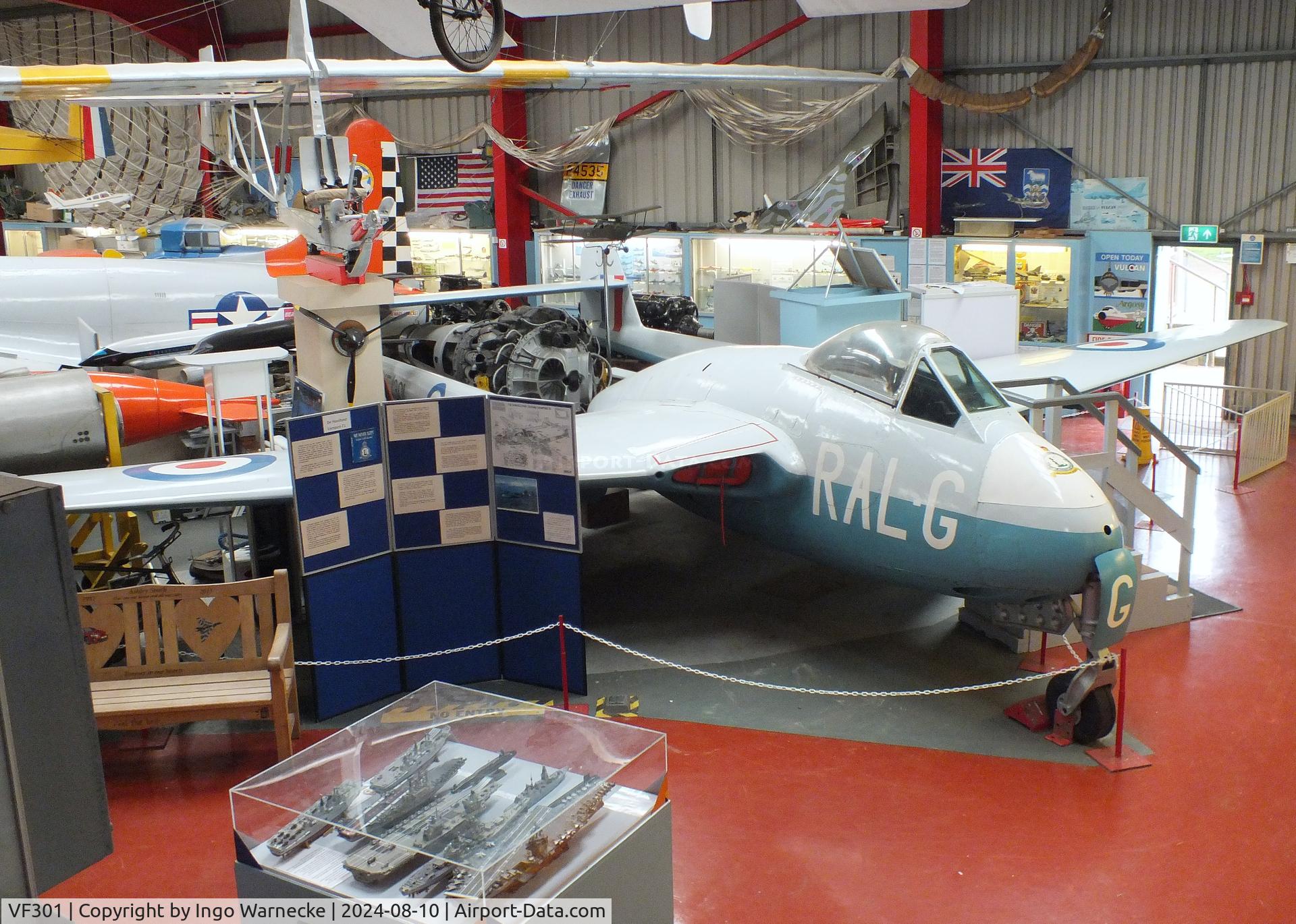 VF301, De Havilland Vampire F.1 C/N Not found VF301, De Havilland D.H.100 Vampire F1 at the Midlands Air Museum Coventry