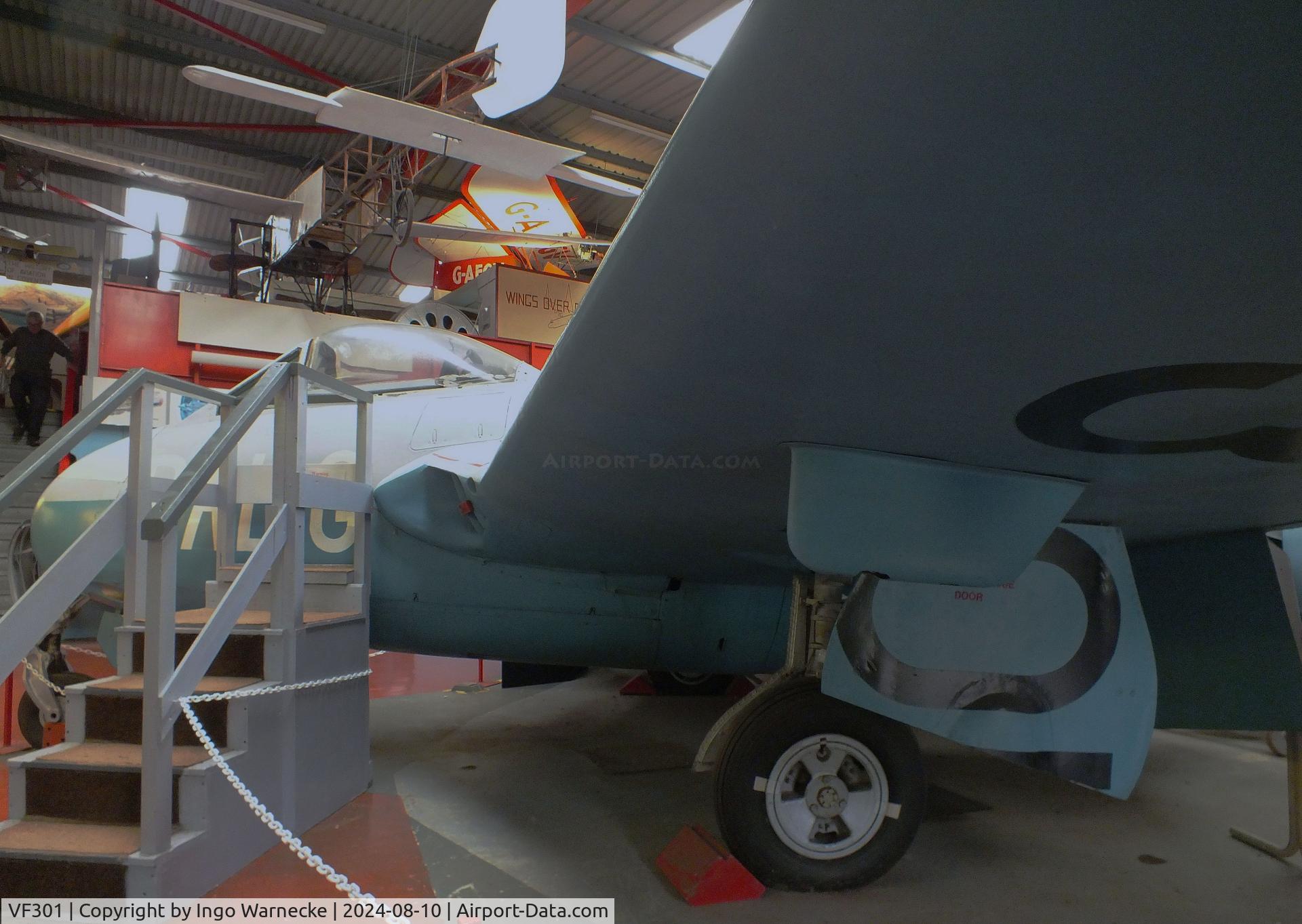 VF301, De Havilland Vampire F.1 C/N Not found VF301, De Havilland D.H.100 Vampire F1 at the Midlands Air Museum Coventry