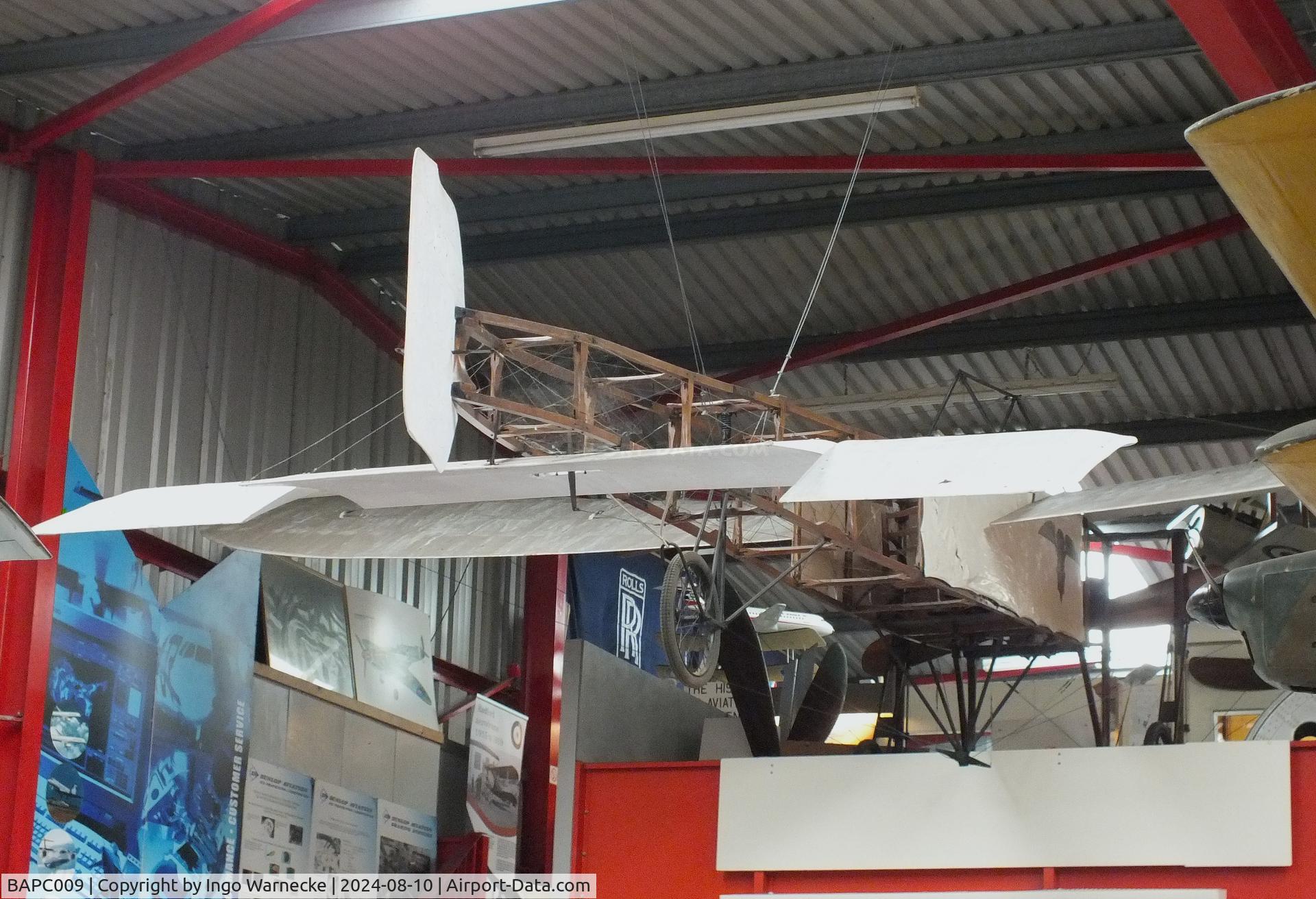 BAPC009, 1959 Bleriot XI static Replica C/N BAPC.009, Humber / Bleriot XI replica at the Midlands Air Museum Coventry