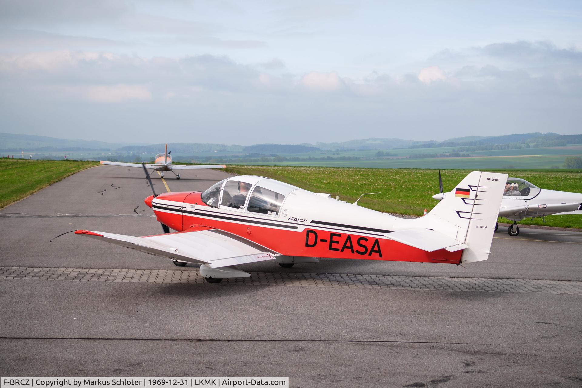 F-BRCZ, CEA DR340 Major C/N 354, Aircraft is now registered as D-EASA. It successfully crossed the northern Atlantic twice