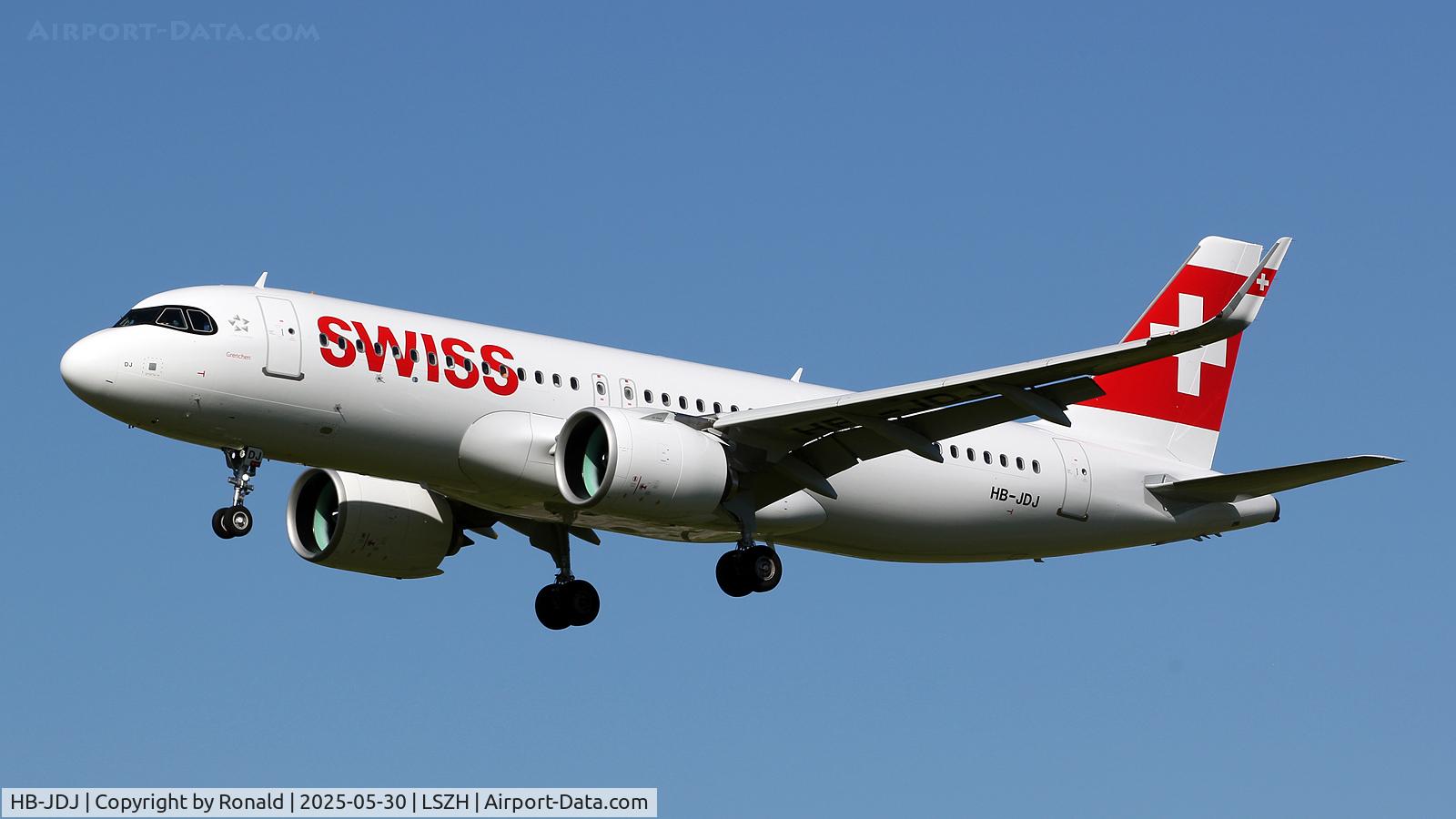 HB-JDJ, 2025 Airbus A320-271N C/N 12470, at zrh